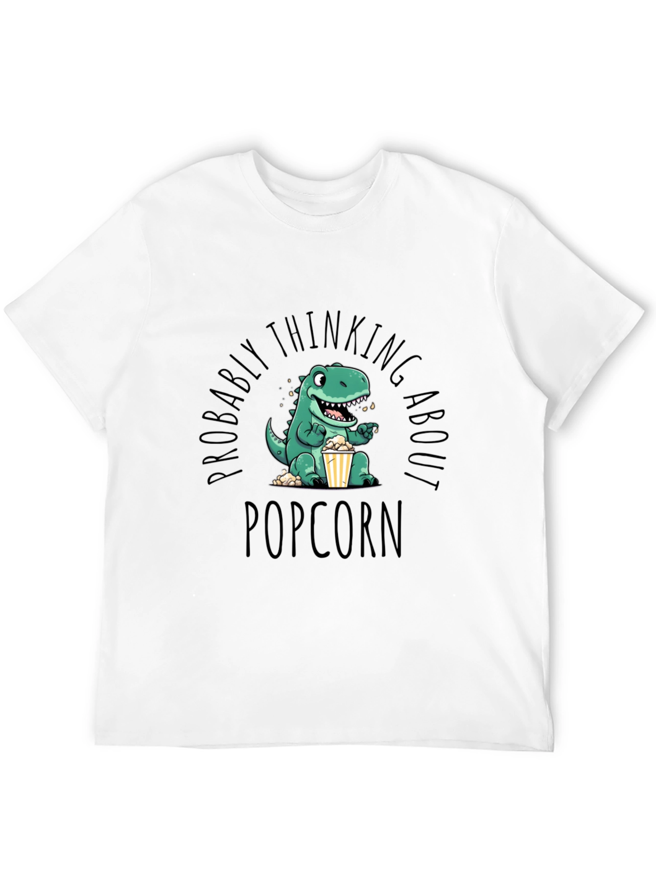 Black Dino Popcorn T-Shirt - Foodie Fun! view 12