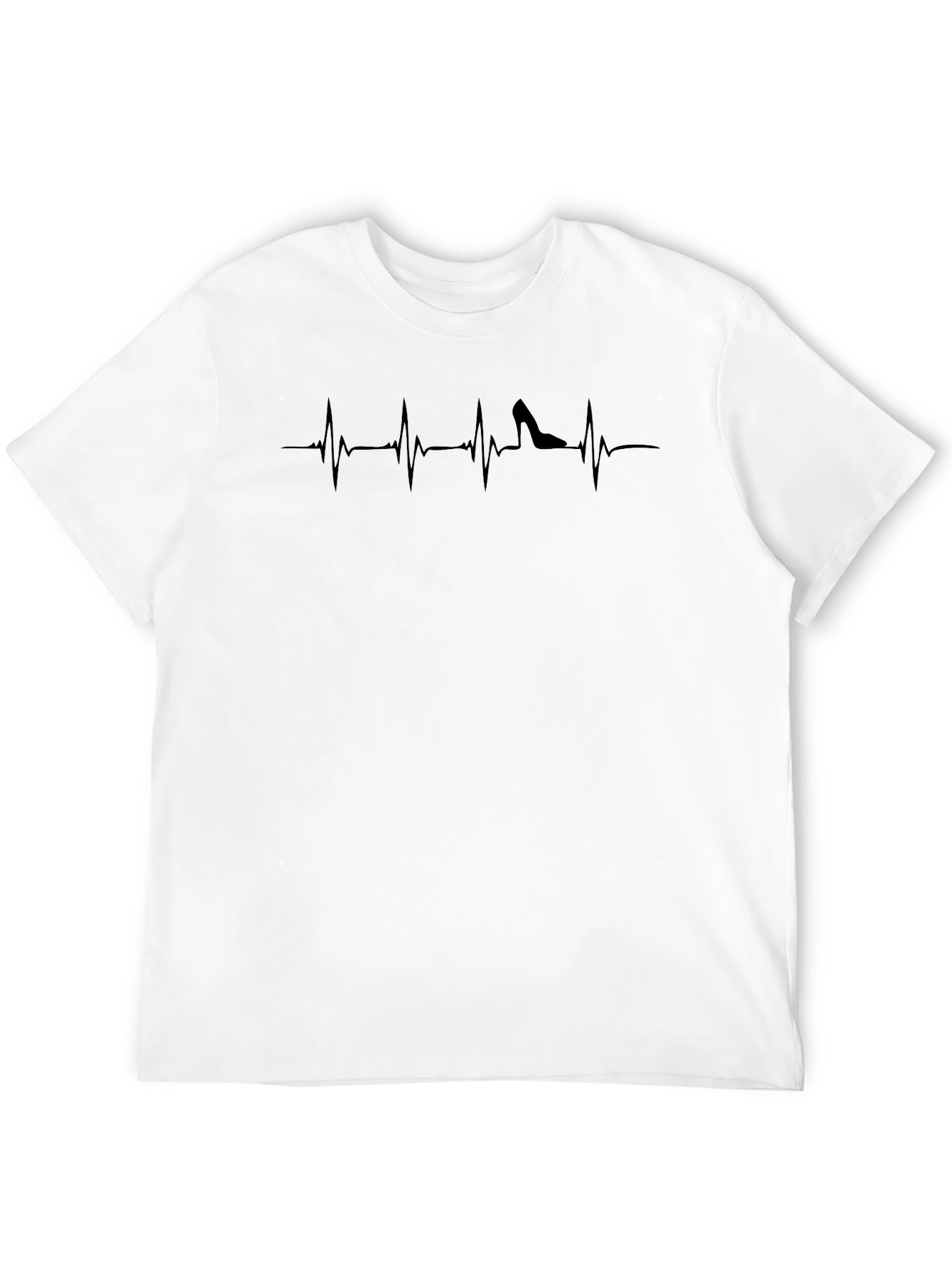 Black Heel Heartbeat T-Shirt - Black Graphic Tee view 12