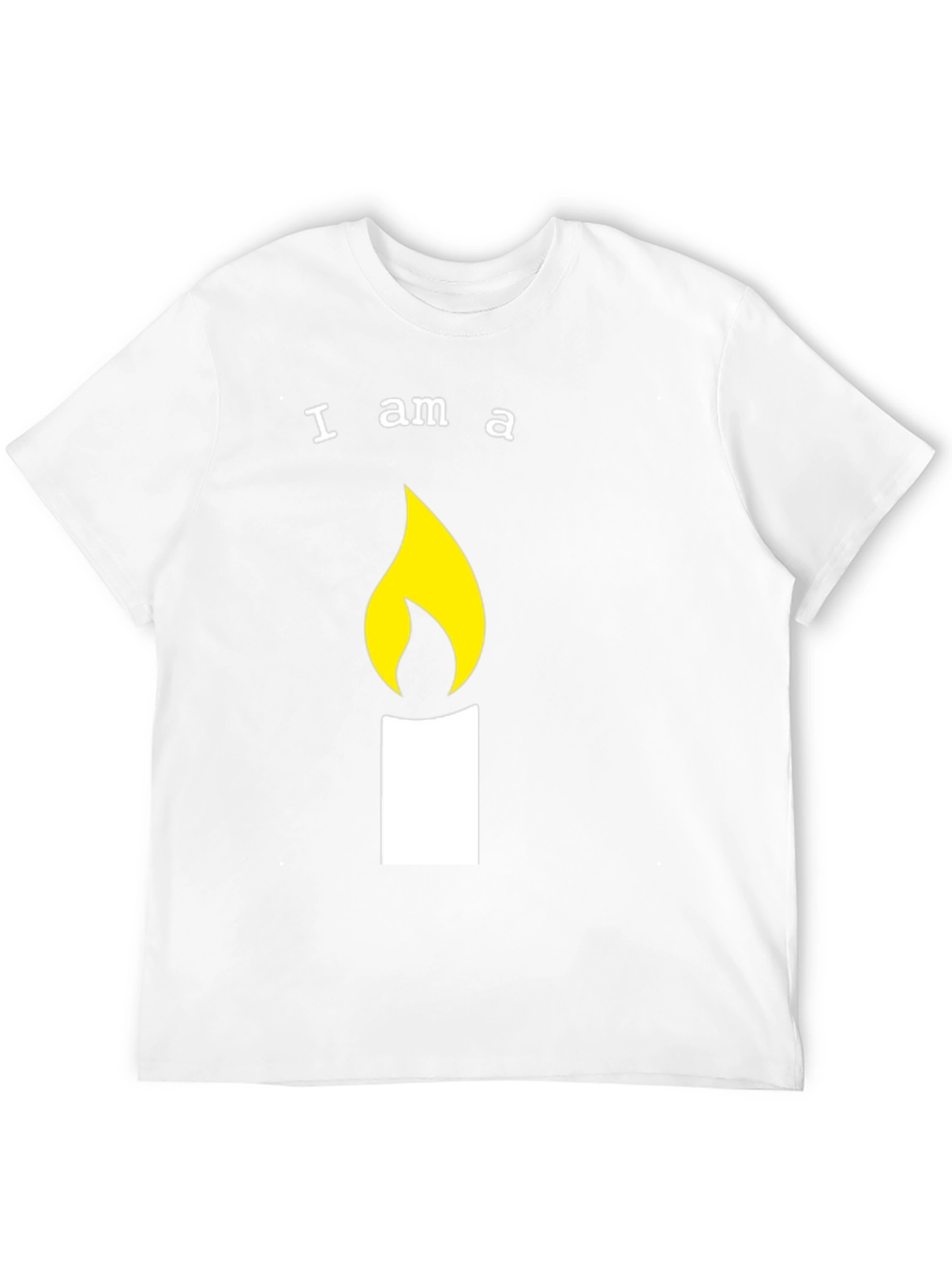 Black I am a Candle T-Shirt - Fun Graphic Tee view 12