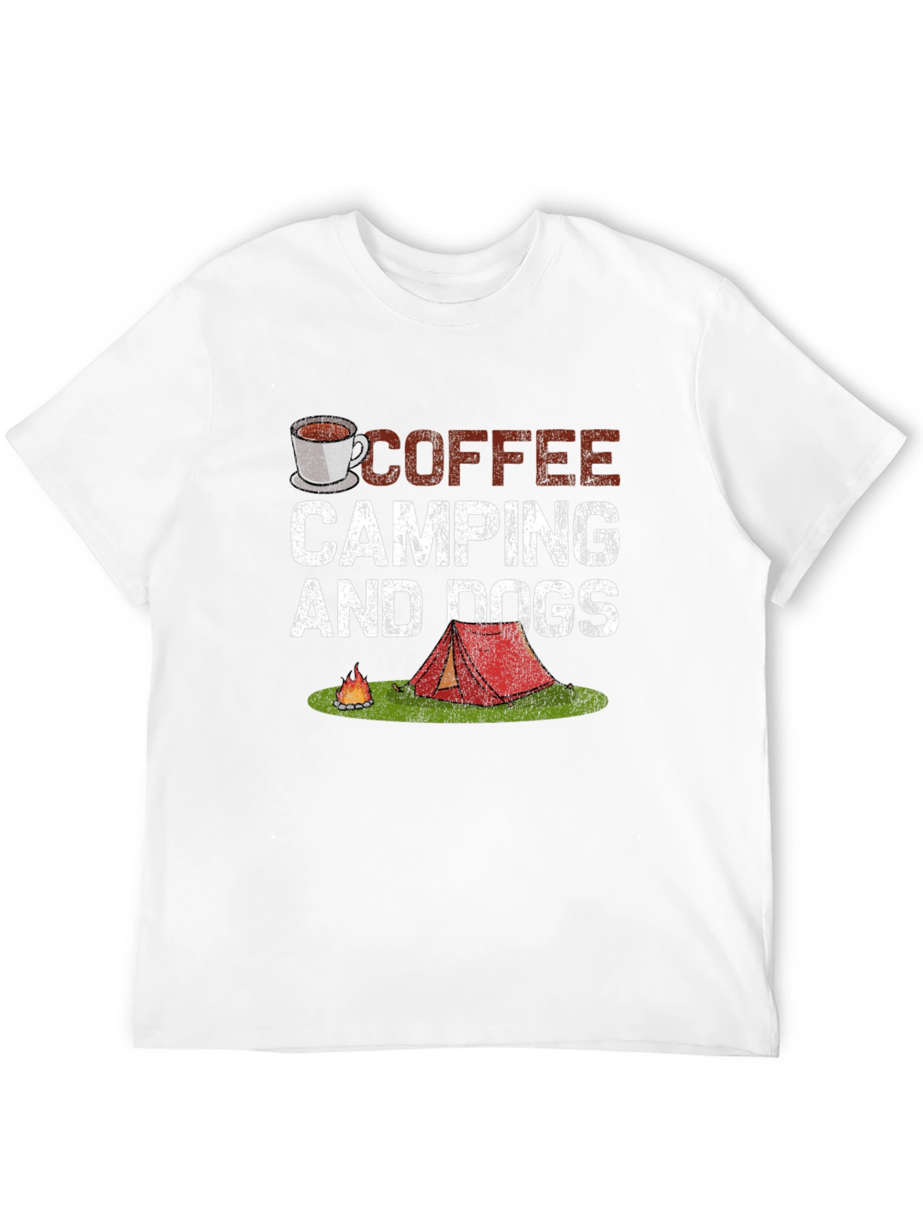 Black Coffee Camping Dogs T-Shirt - Outdoor Adventure Tee view 12
