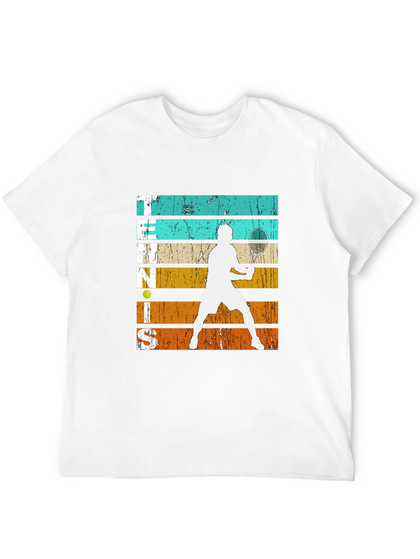 Black Vintage Tennis Player Graphic T-Shirt view 12