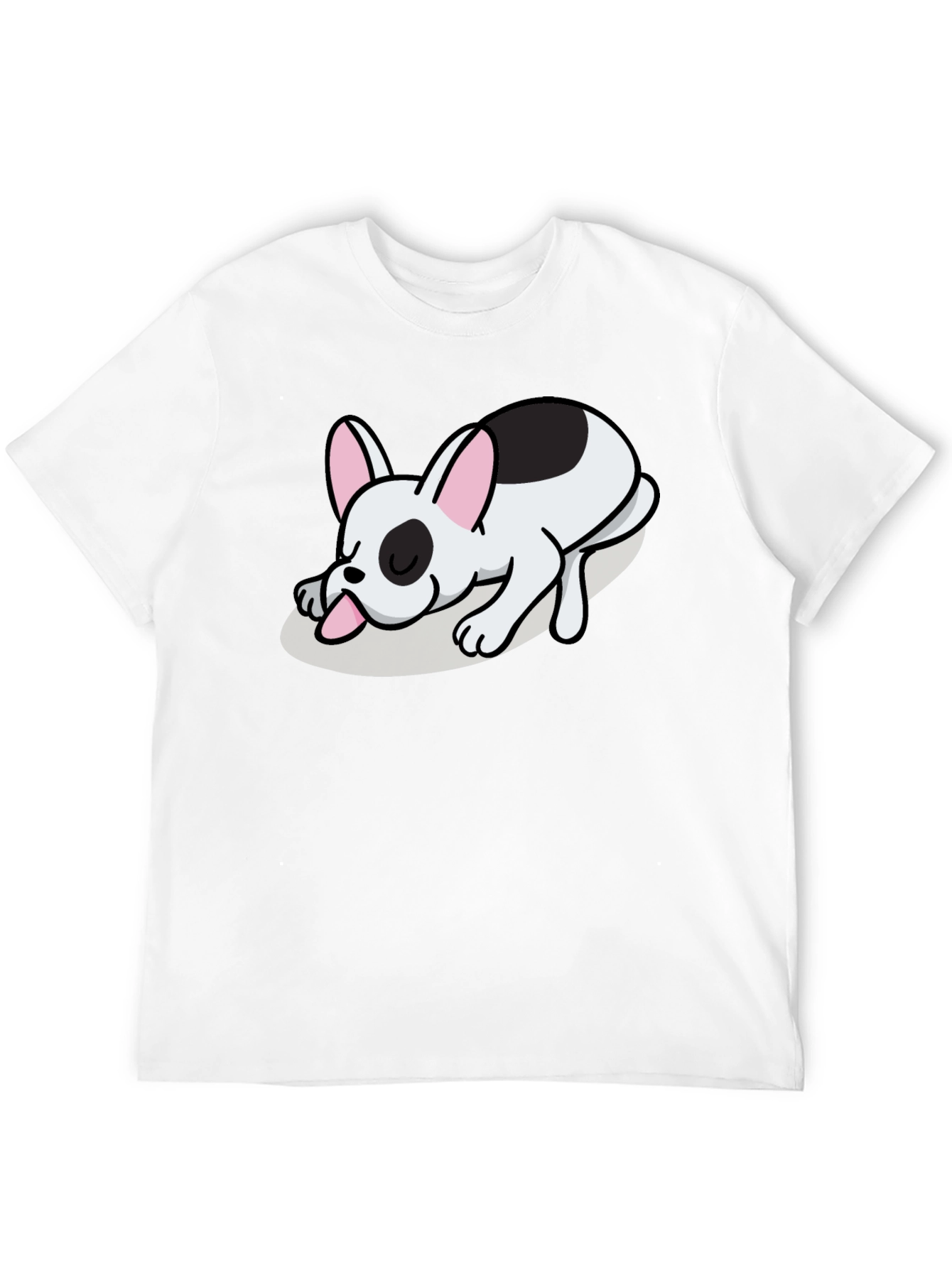 Sleeping Dog Graphic Tee - Black Cotton Blend - 12