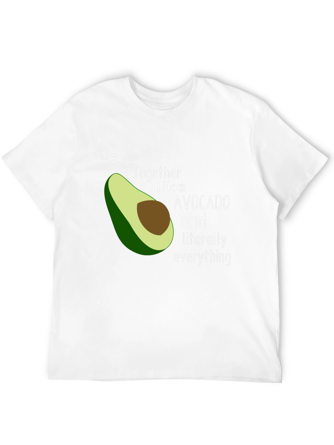 Black Avocado Love T-Shirt - We Go Together Like Avocado & Everything view 12