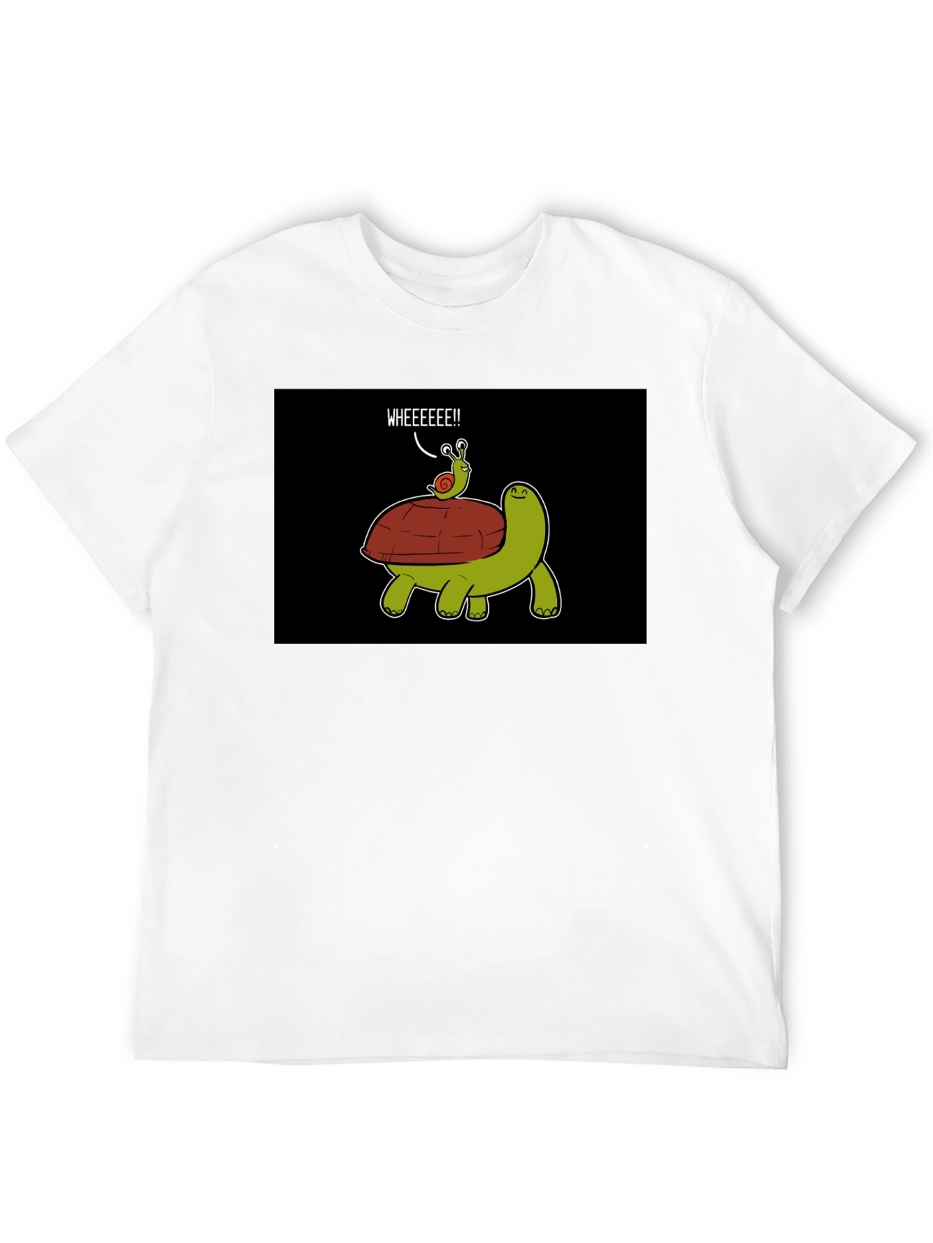 Black Funny Snail Riding Turtle T-Shirt view 12