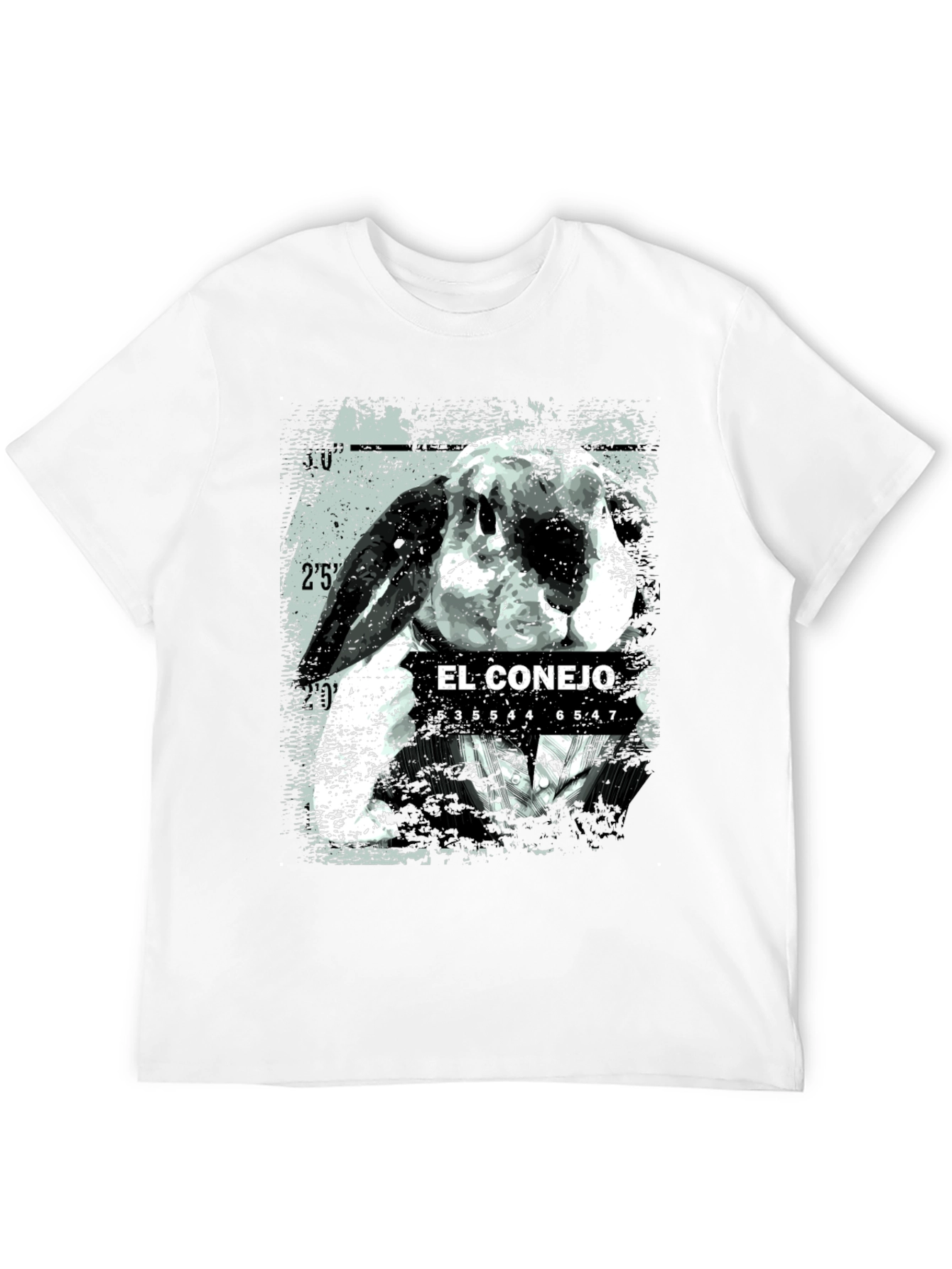 Black El Conejo Graphic T-Shirt - Black Cotton Tee view 12