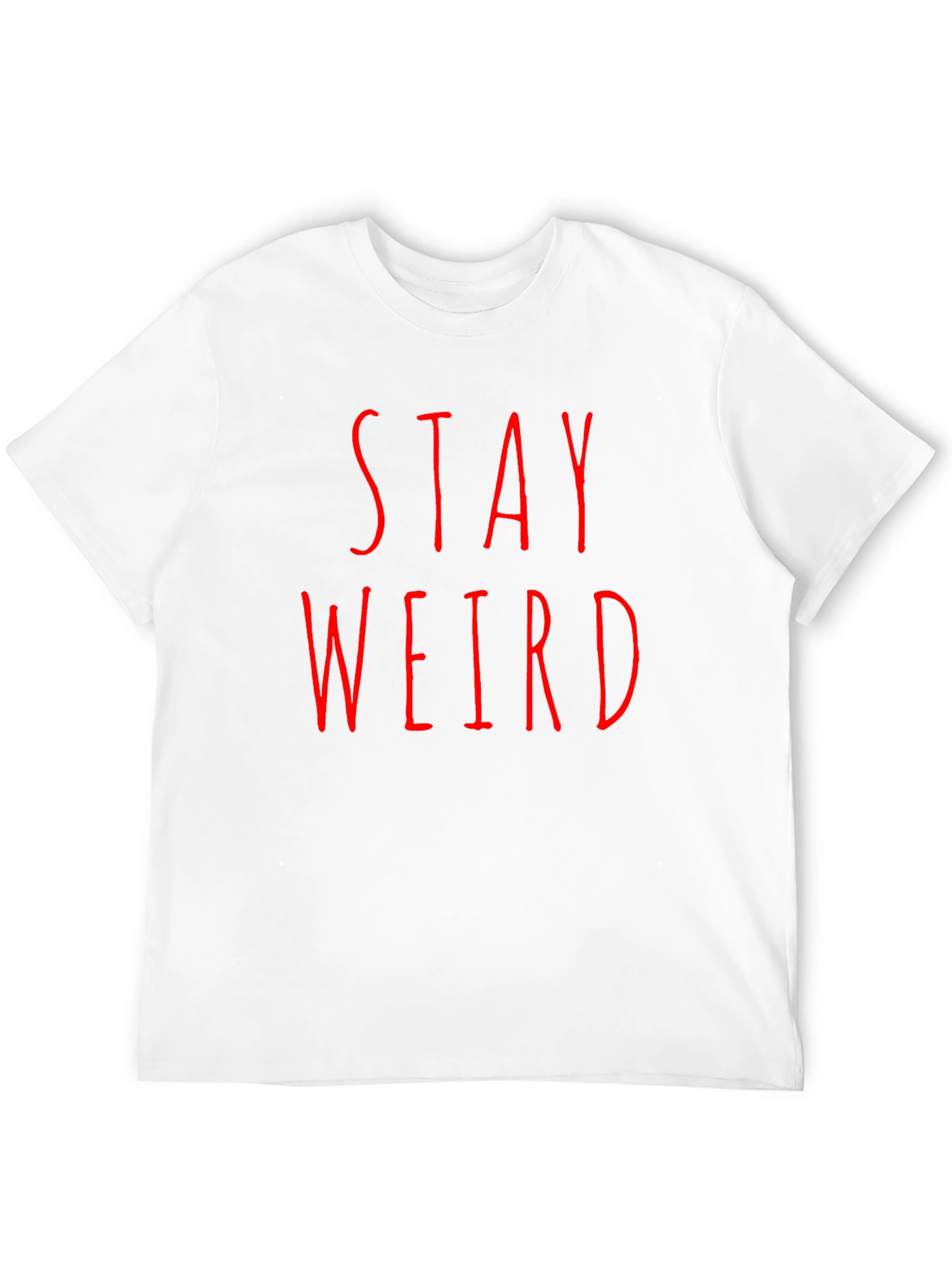 Black Stay Weird Black Tee - Edgy Graphic T-Shirt view 12