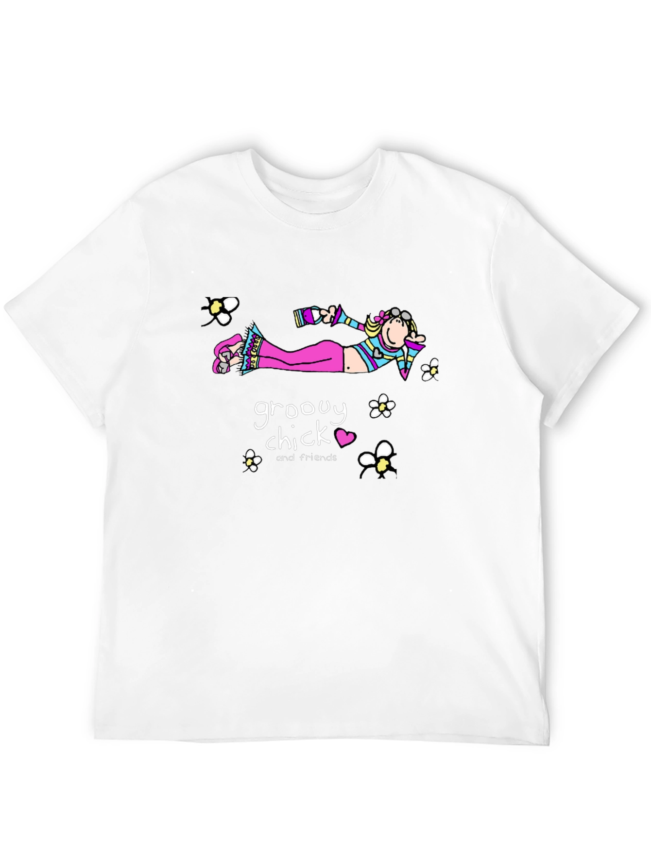 Black Groovy Chick Black Cotton Tee view 12