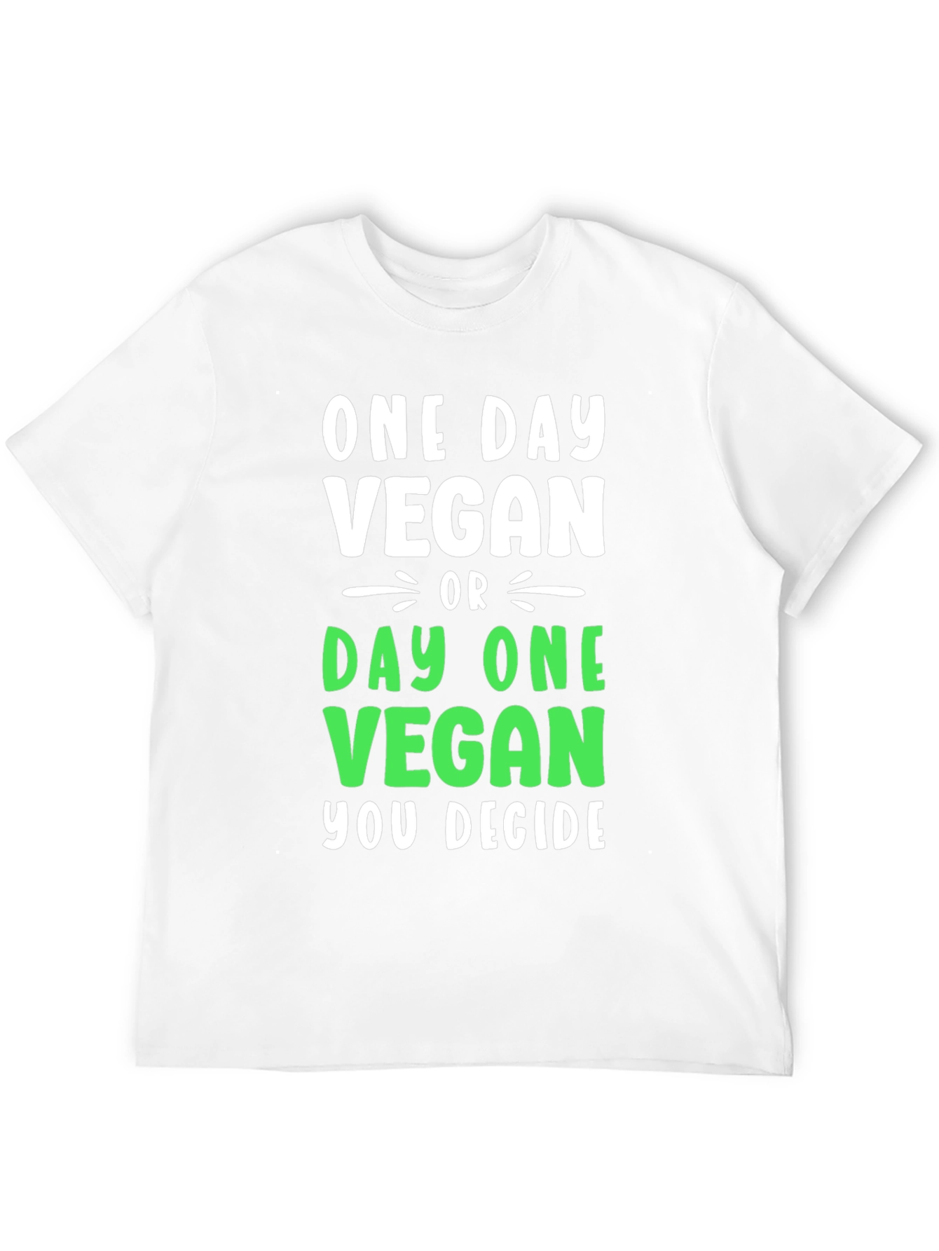 Black One Day Vegan T-Shirt - Decide Today! view 12