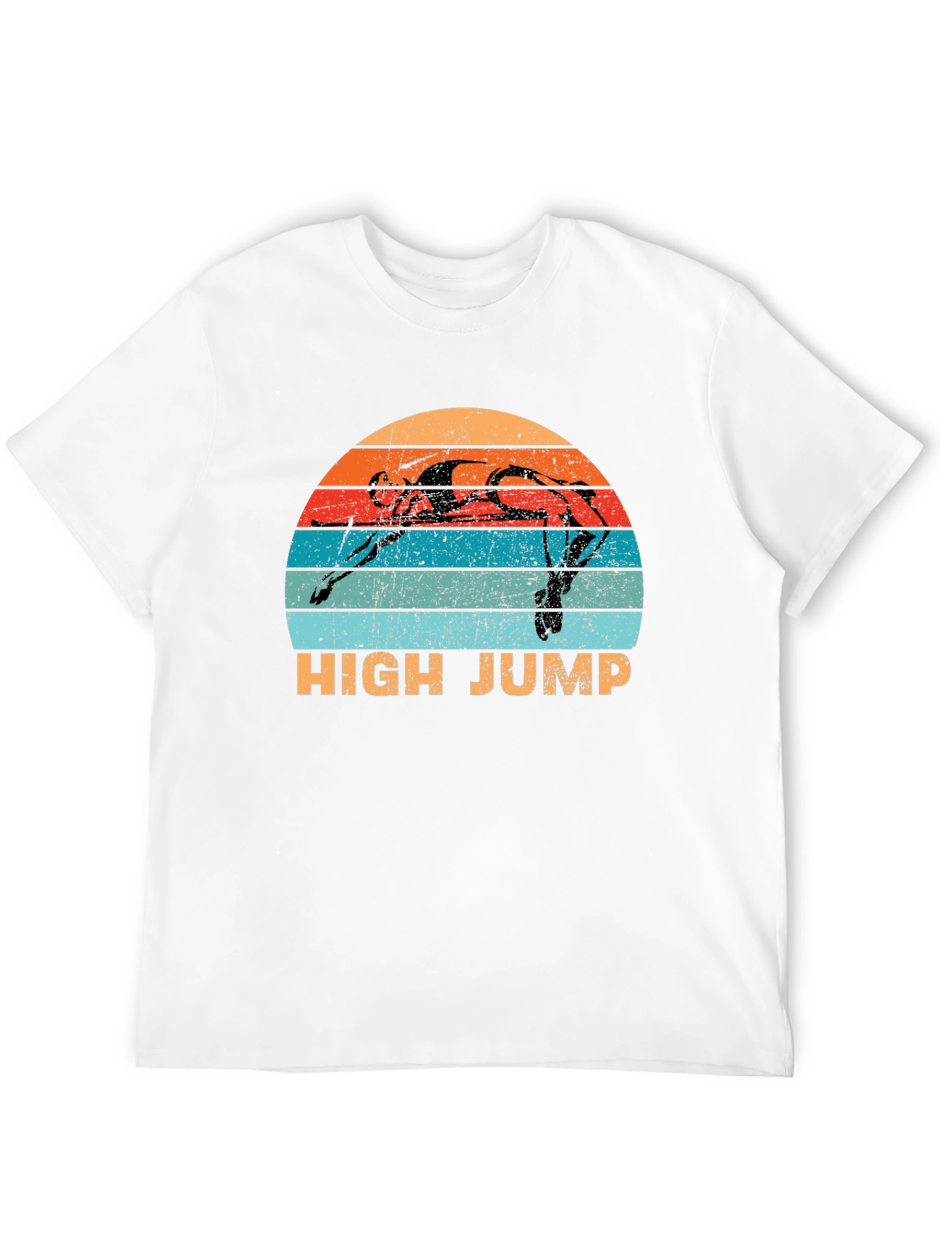 Black High Jump Retro Sunset Graphic Tee - Sport Shirt view 12