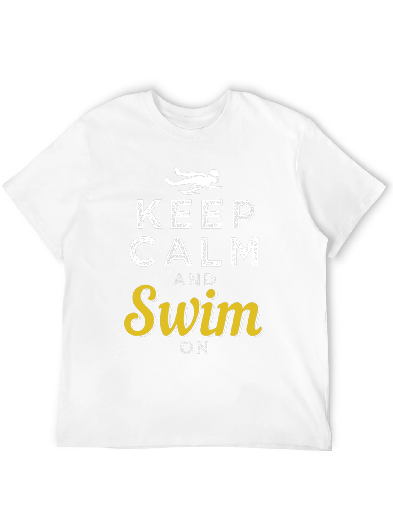 Black Keep Calm and Swim On Graphic Tee view 12
