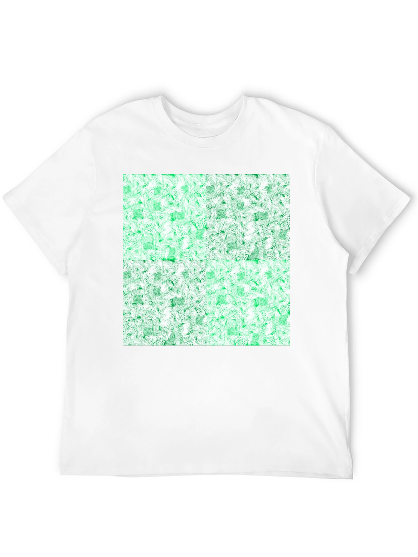 Black Emerald Fractal Pattern T-Shirt view 12
