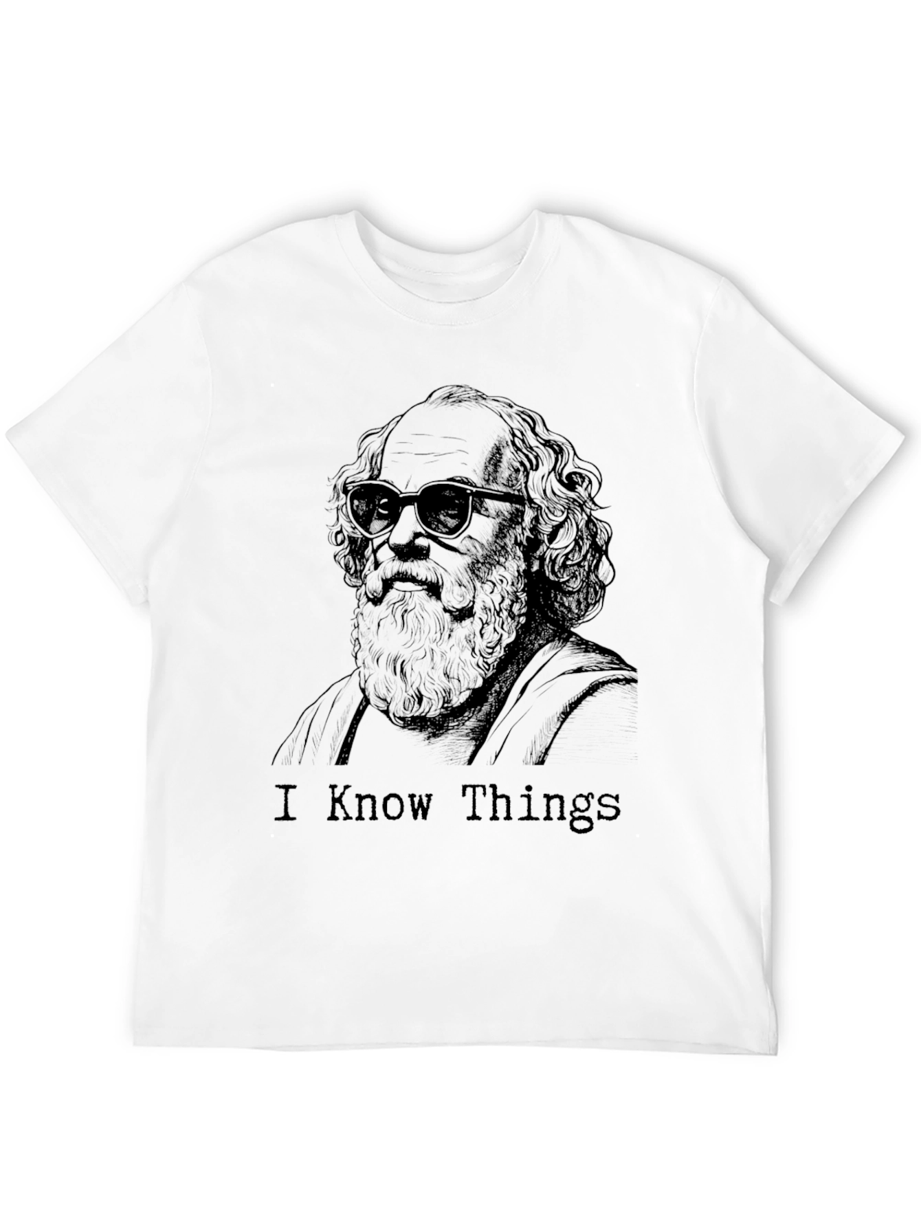 Black I Know Things Graphic Tee - Unisex Black T-Shirt view 12