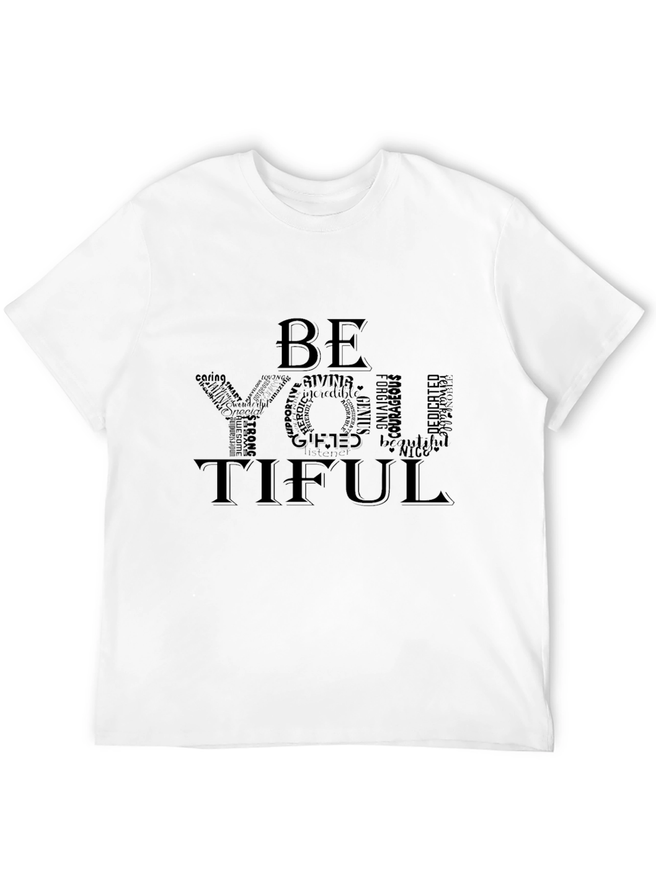 Black Be You Tiful Graphic Print Black T-Shirt view 12