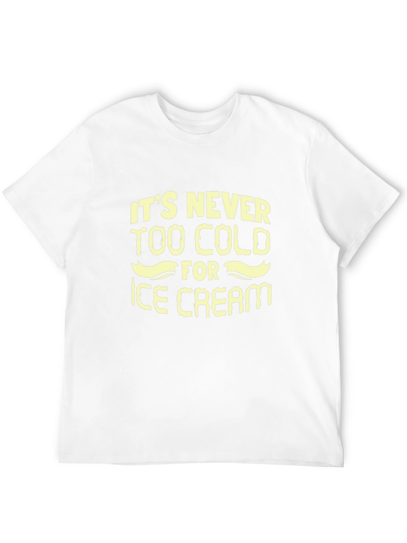 Black It's Never Too Cold for Ice Cream T-Shirt view 12