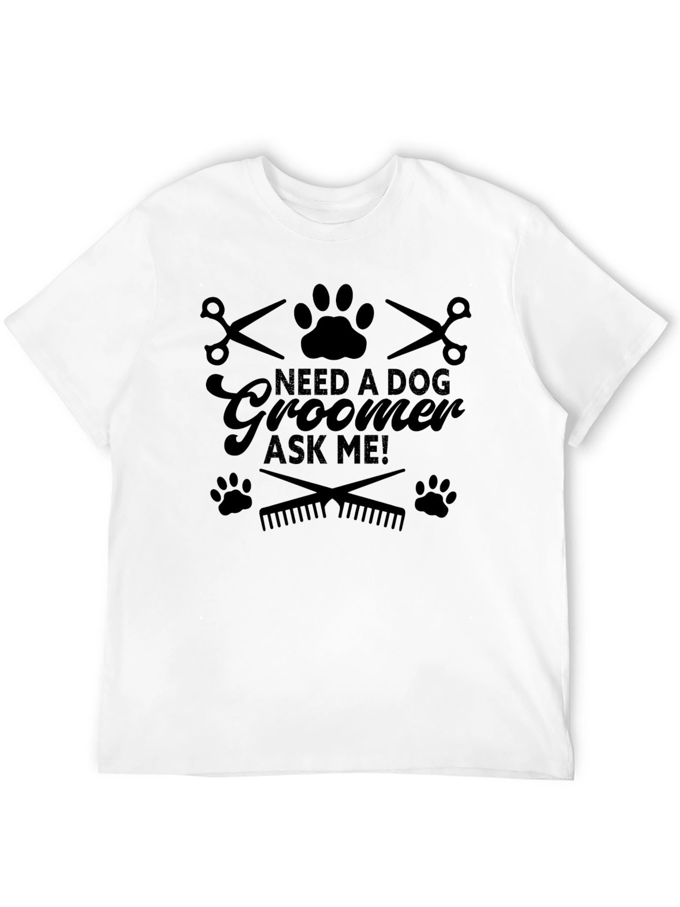 Black Dog Groomer T-Shirt - Ask Me! Pet Care Tee view 12