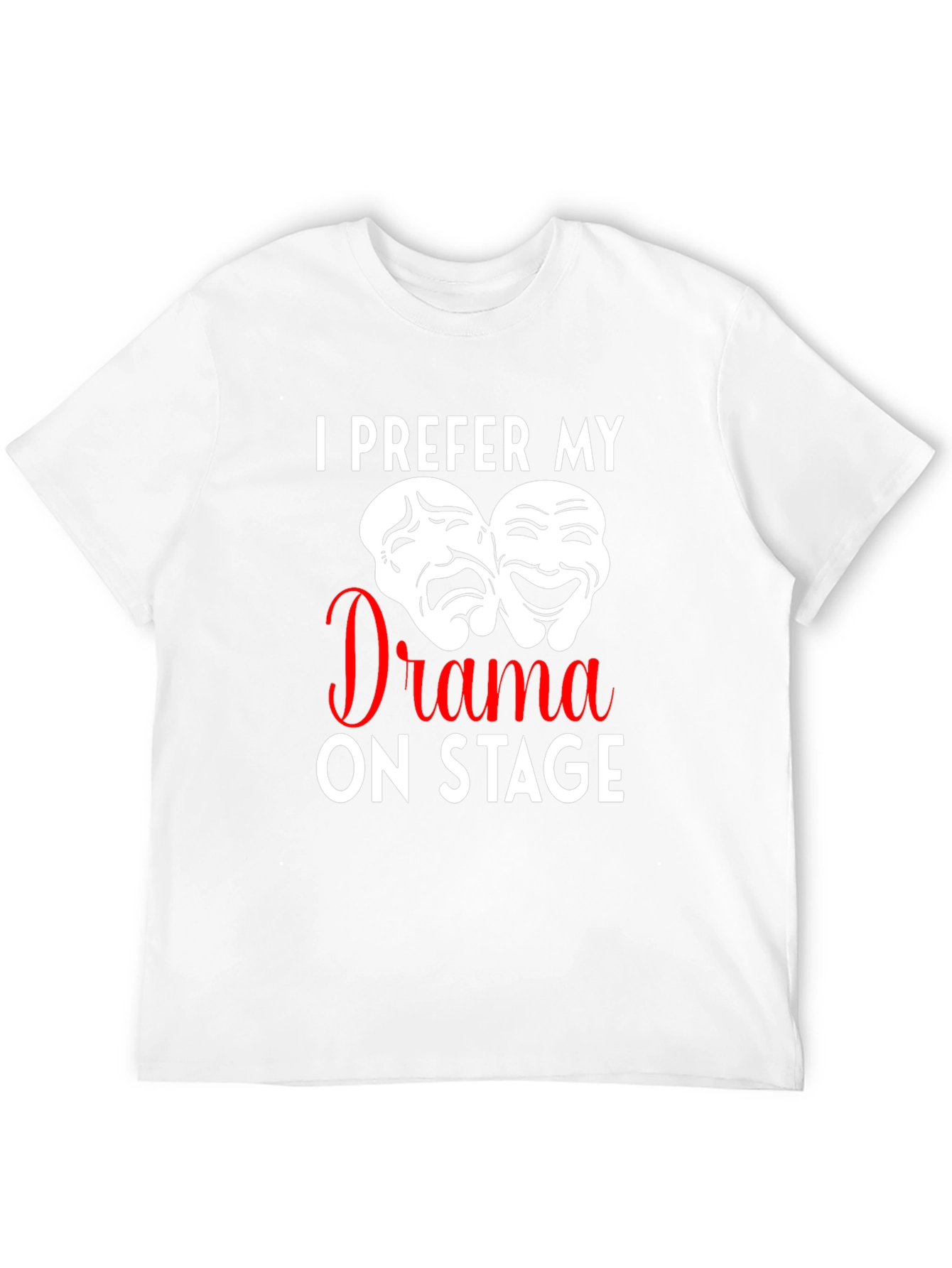 Black Drama On Stage T-Shirt, Theater Mask Design view 12