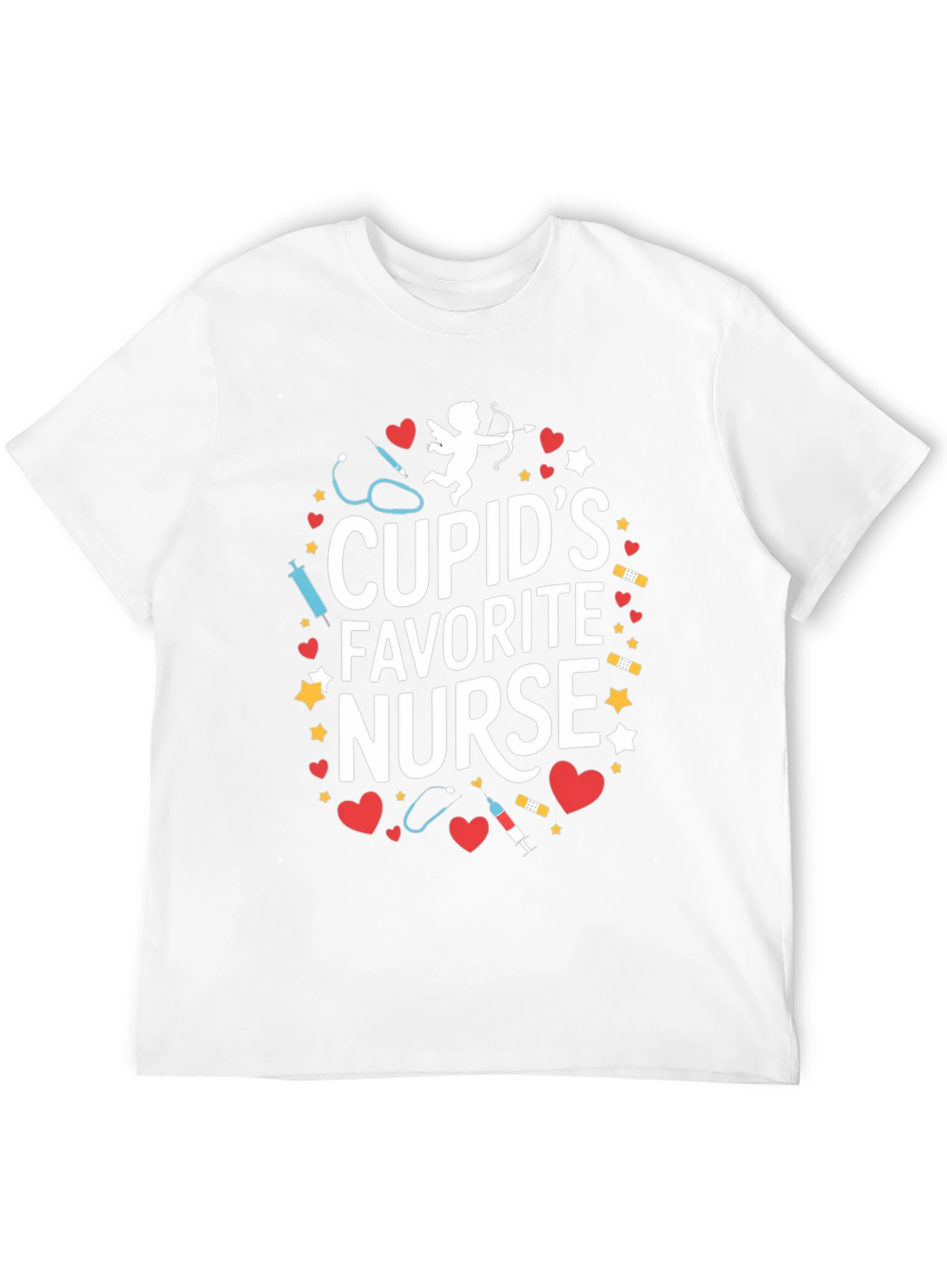 Black Cupid's Favorite Nurse T-Shirt - Valentine's Day view 12