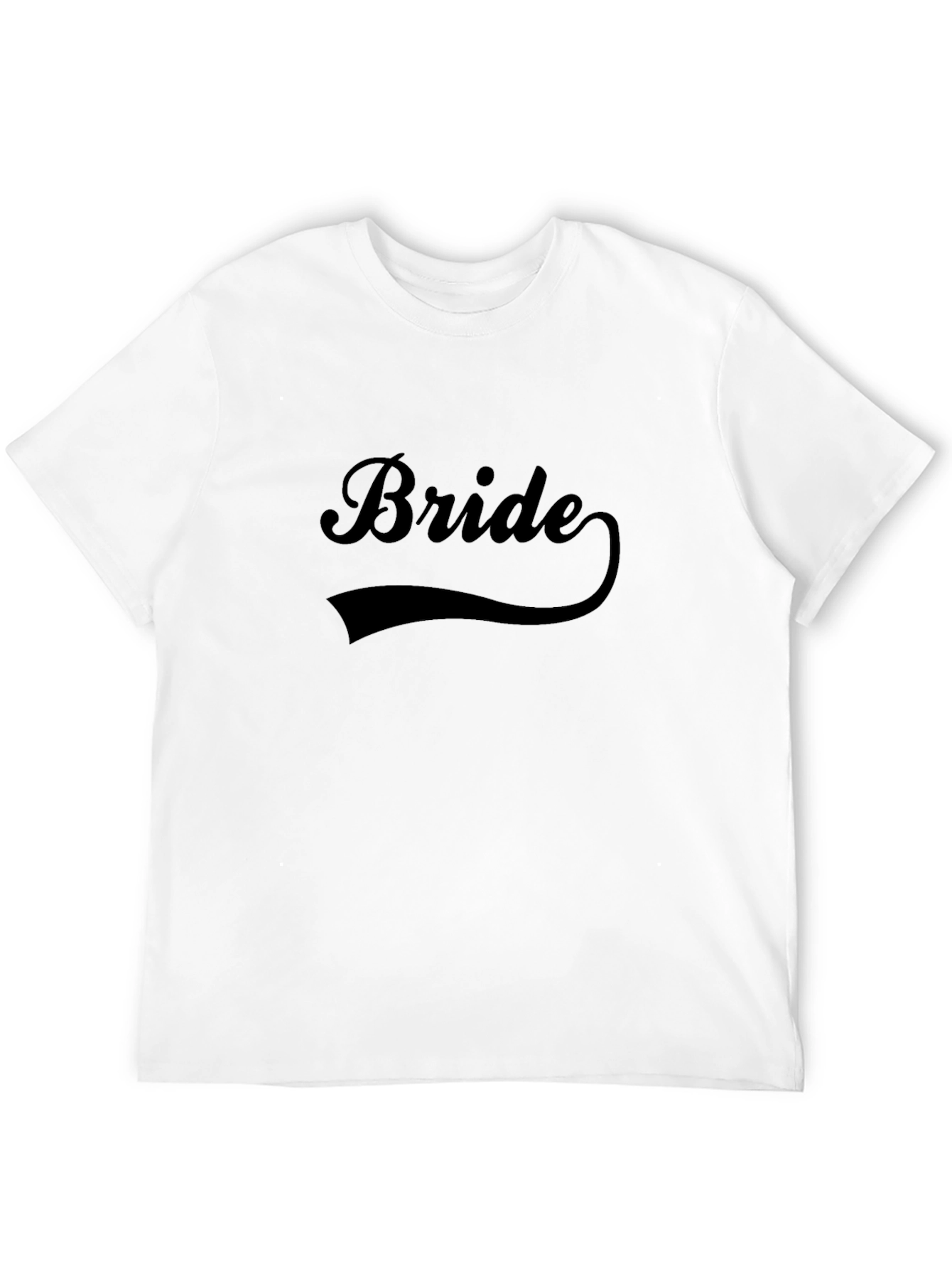 Bride T-Shirt - Black Crew Neck Wedding Tee - 12