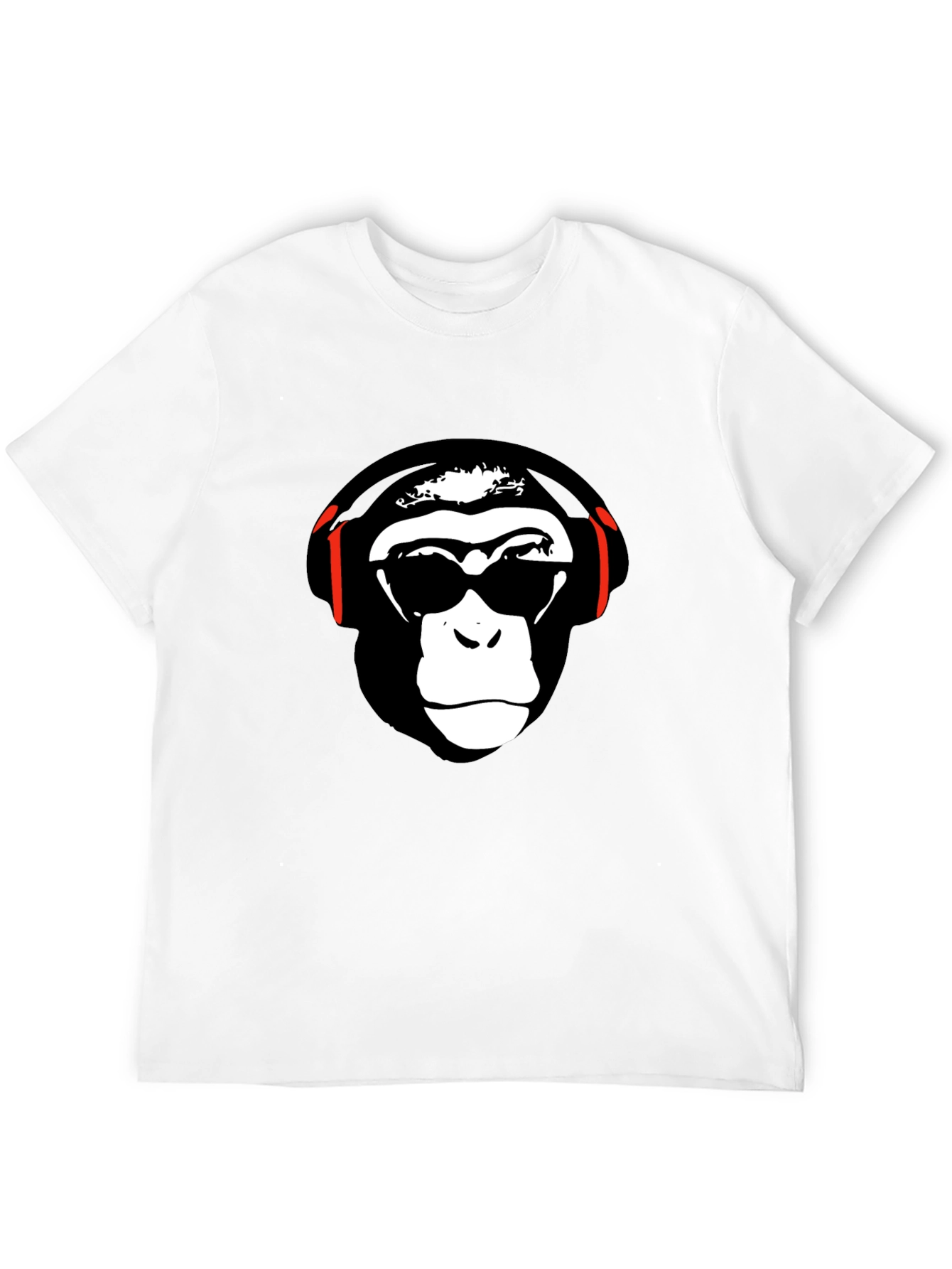 Black Cool Monkey Graphic Tee - Black Short Sleeve T-Shirt view 12