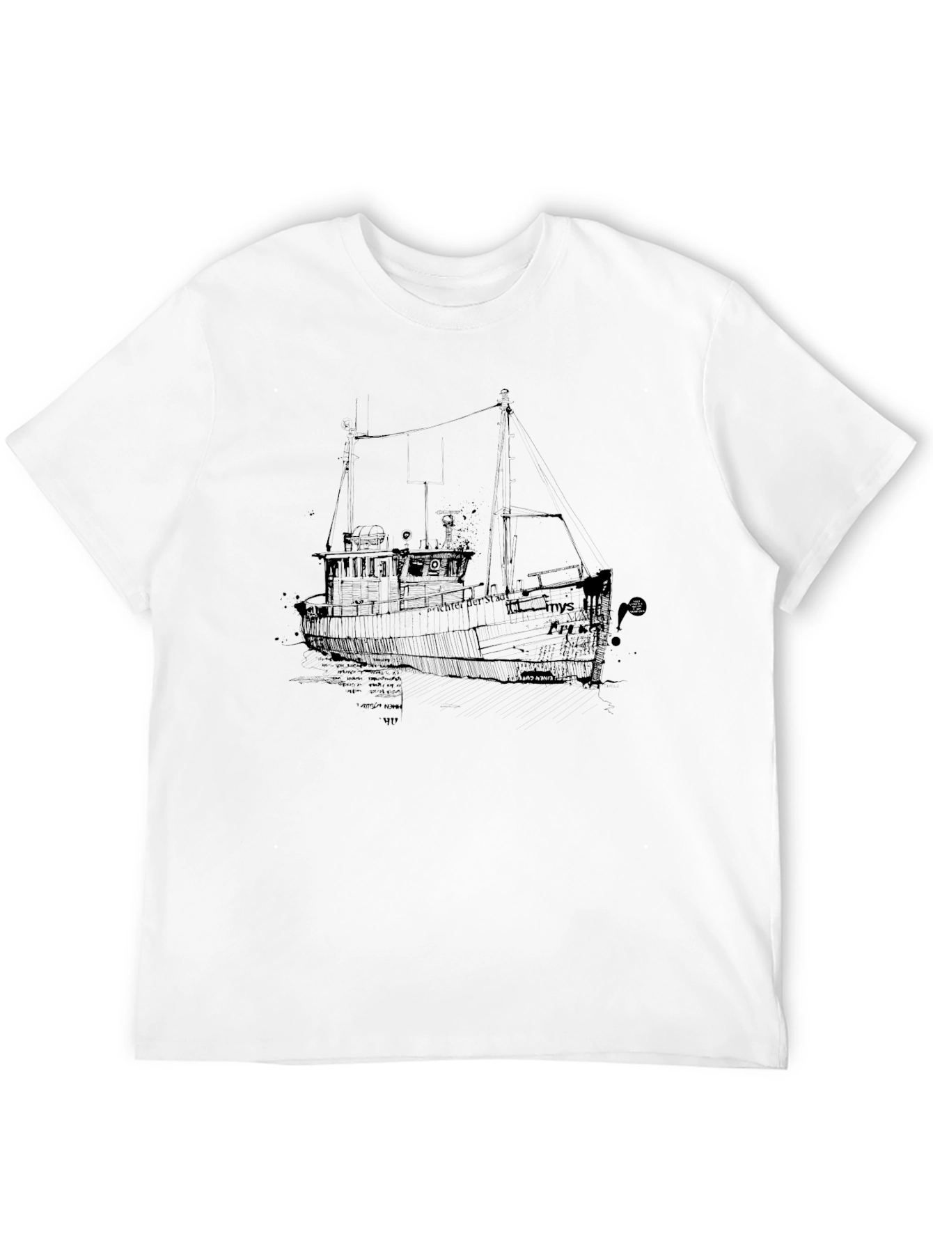 Black Black Boat Graphic Tee view 12