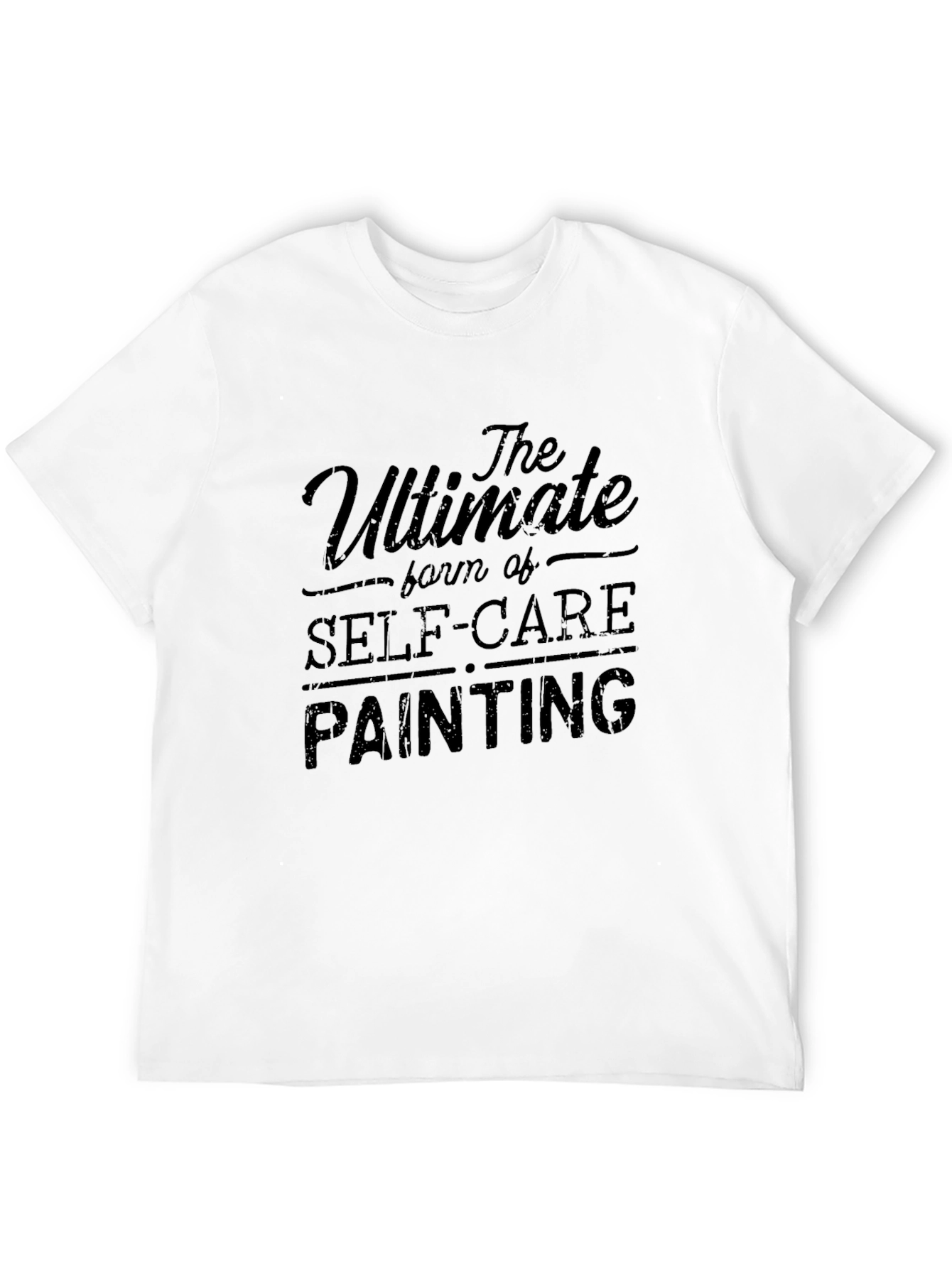 Black Ultimate Self-Care Painting Black T-Shirt view 12
