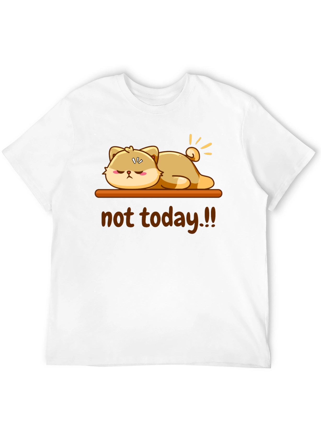 Black Not Today Funny Graphic T-Shirt view 12