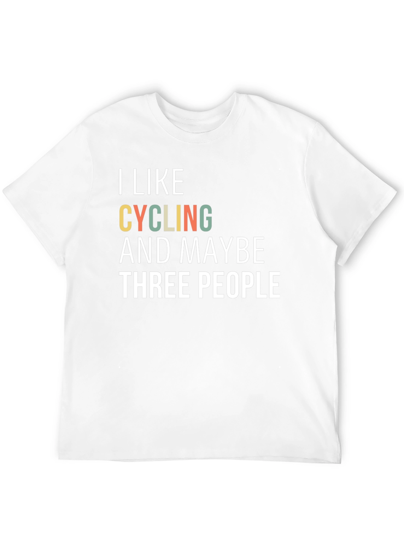 Black Funny Cycling Graphic T-Shirt - "I Like Cycling" view 12