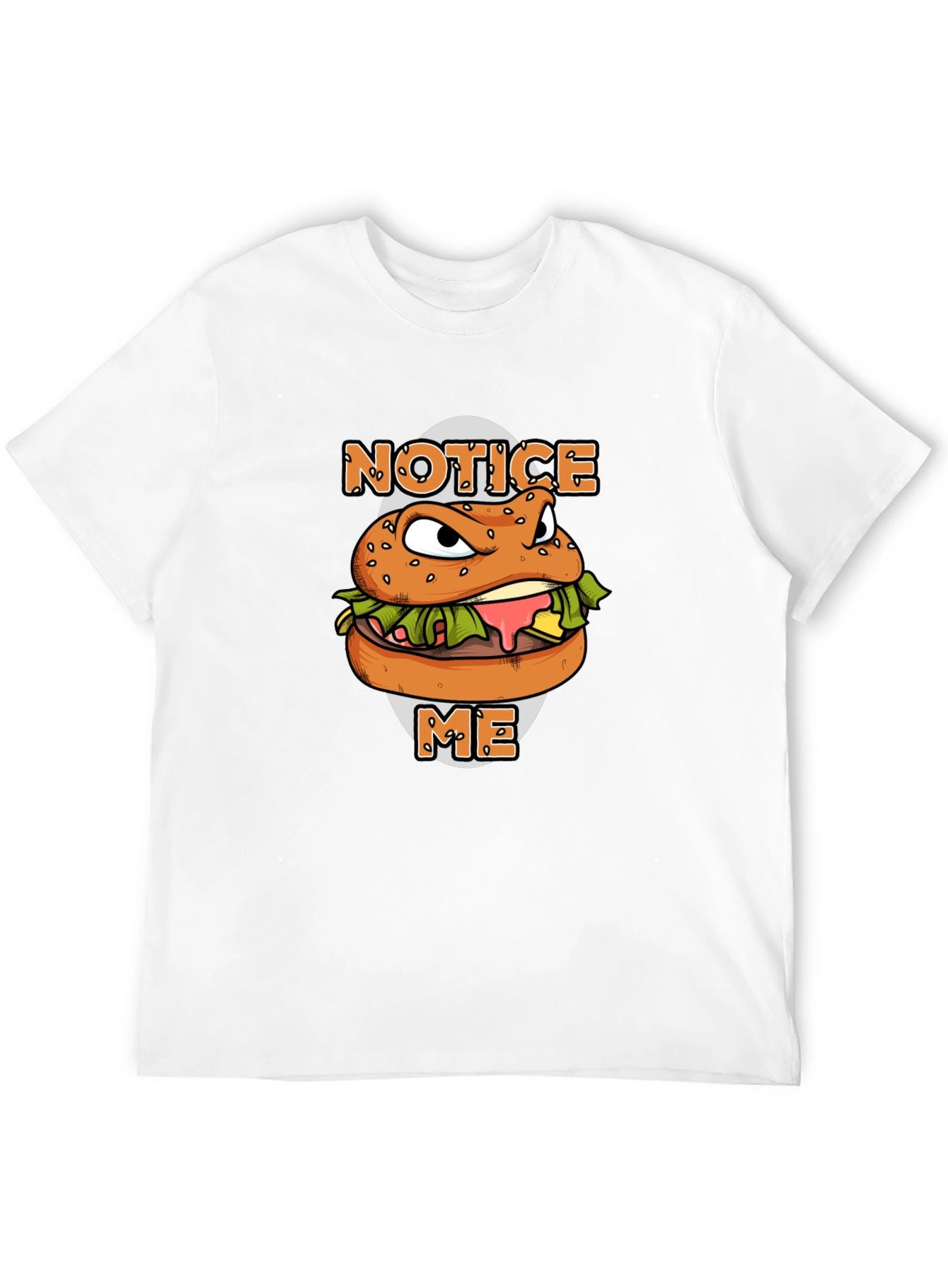 Black Notice Me Burger Graphic T-Shirt view 12