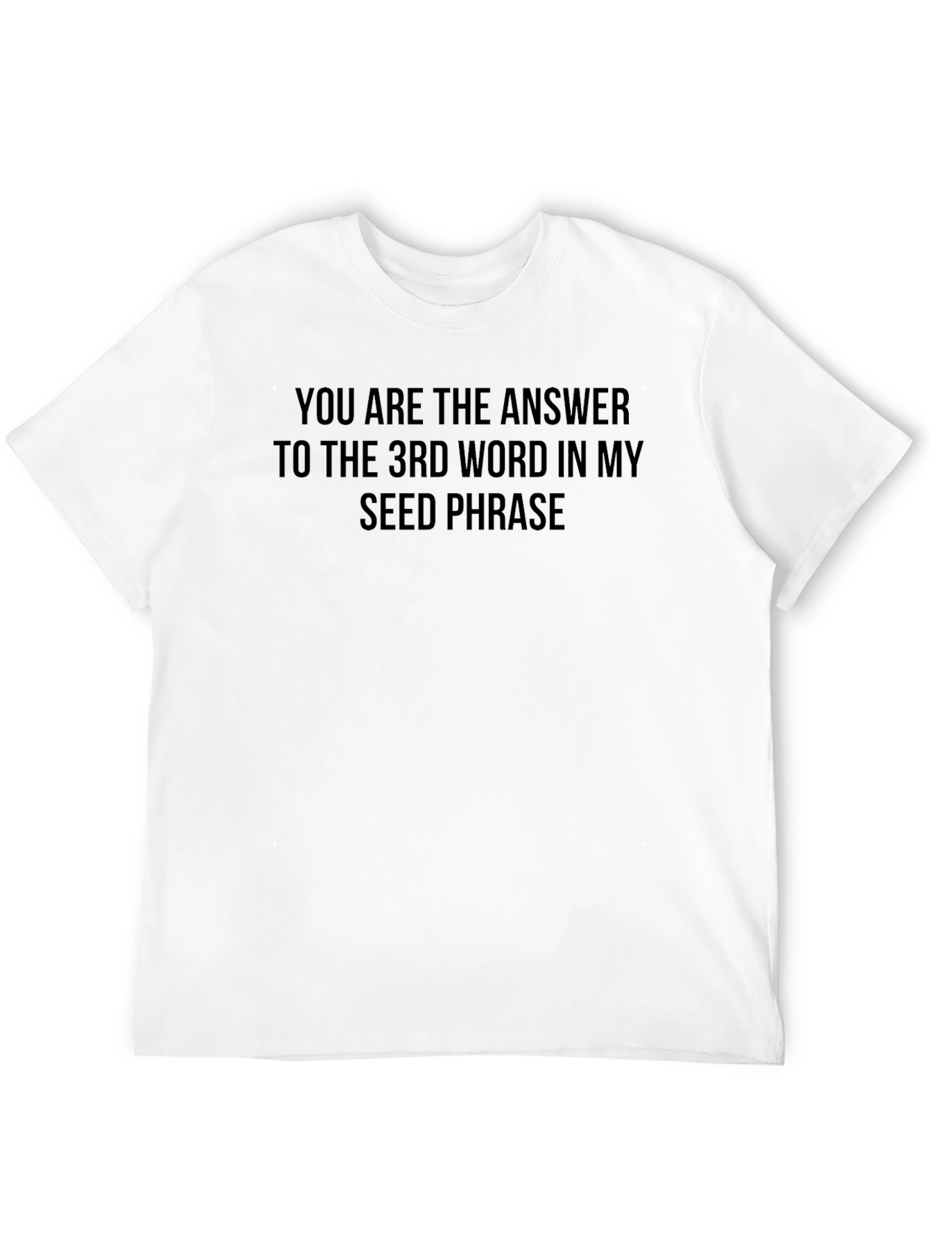 Black Crypto Seed Phrase T-Shirt view 12