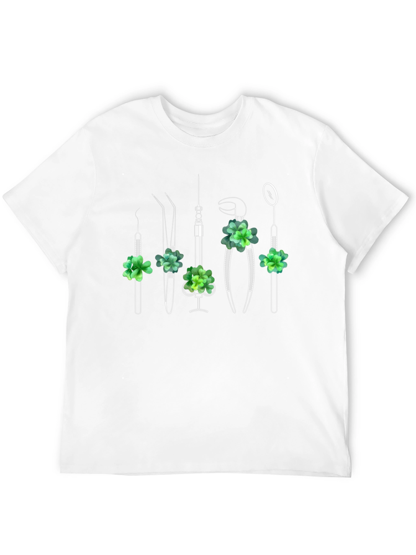 Black Dentist Tool Shamrock T-Shirt view 12