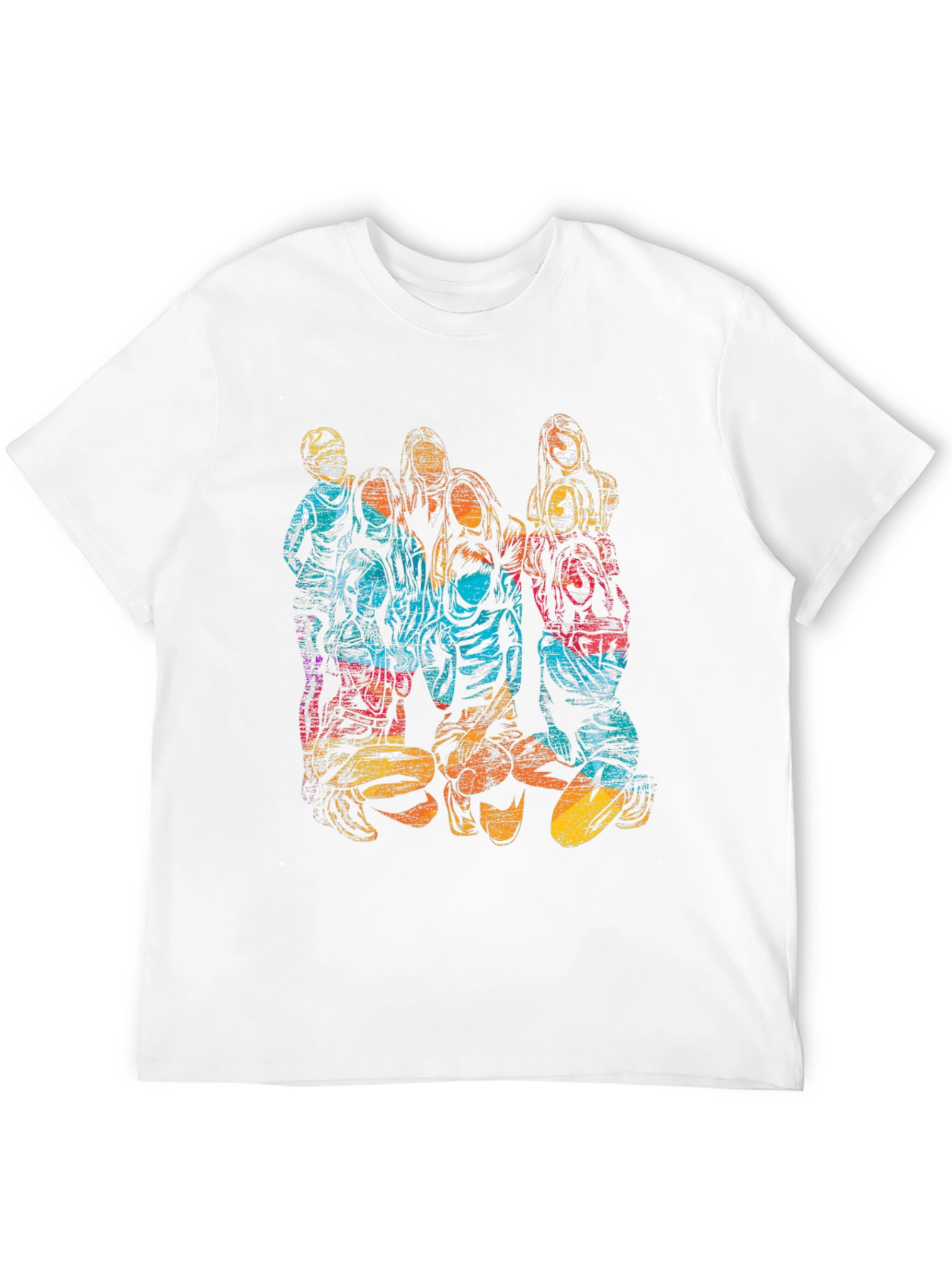 Black Retro Style Graphic Print Tee - Unisex view 12