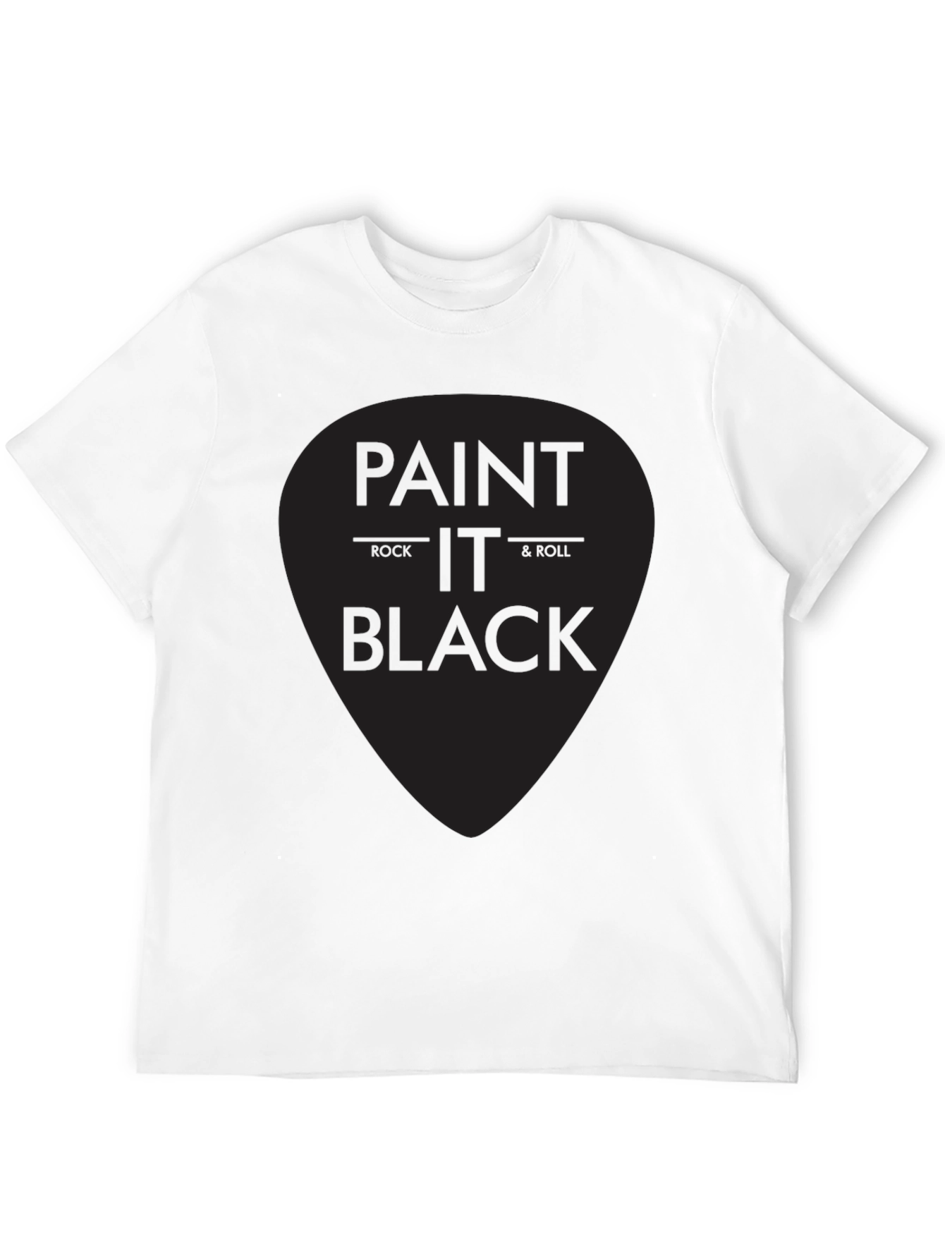 Black Paint It Black Rock & Roll Graphic T-Shirt view 12