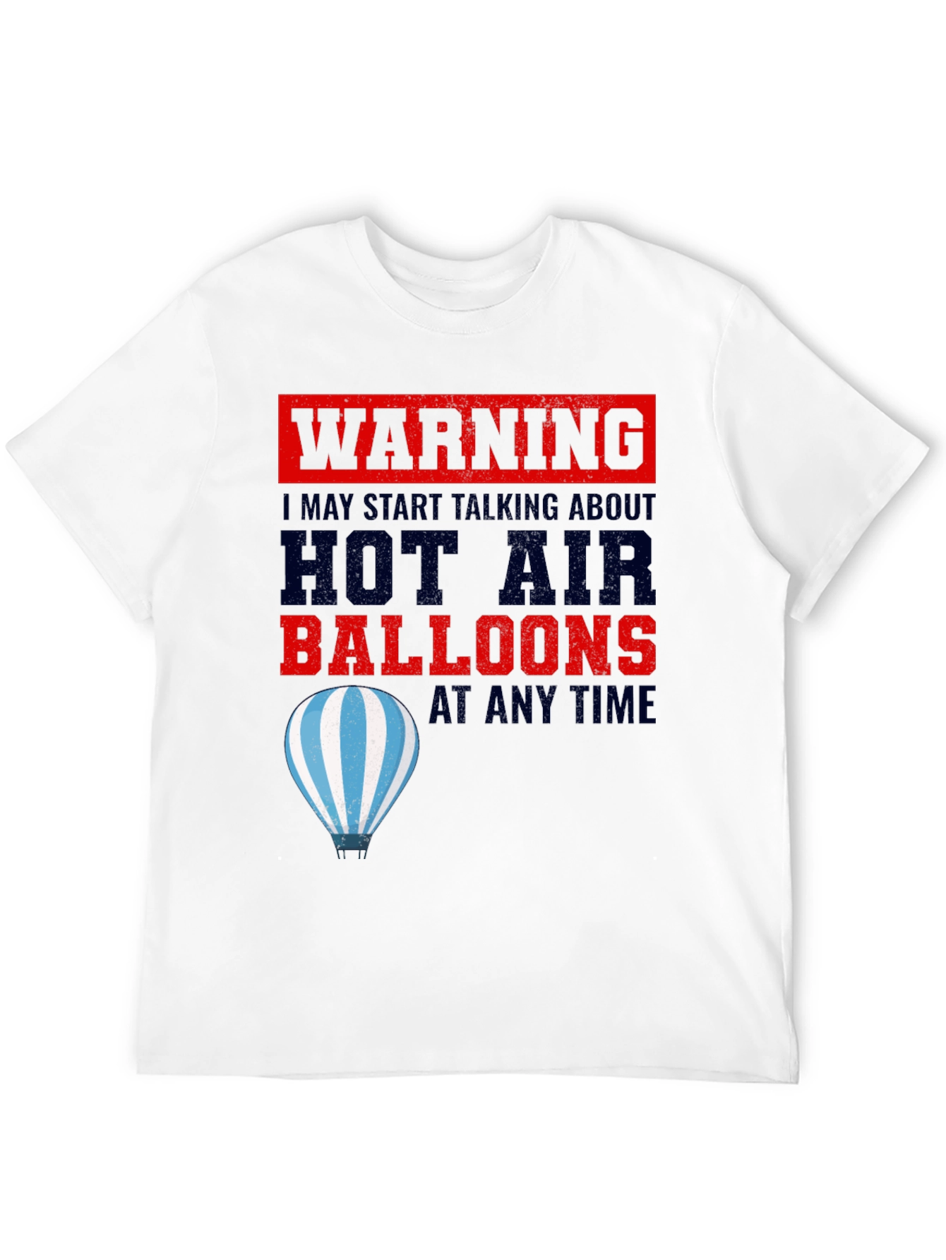 Black Warning Hot Air Balloons T-Shirt view 12