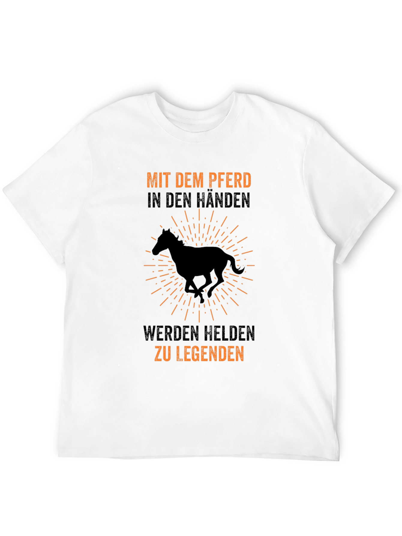 Black Horse Legend T-Shirt - "Mit dem Pferd in den Händen" Design view 12