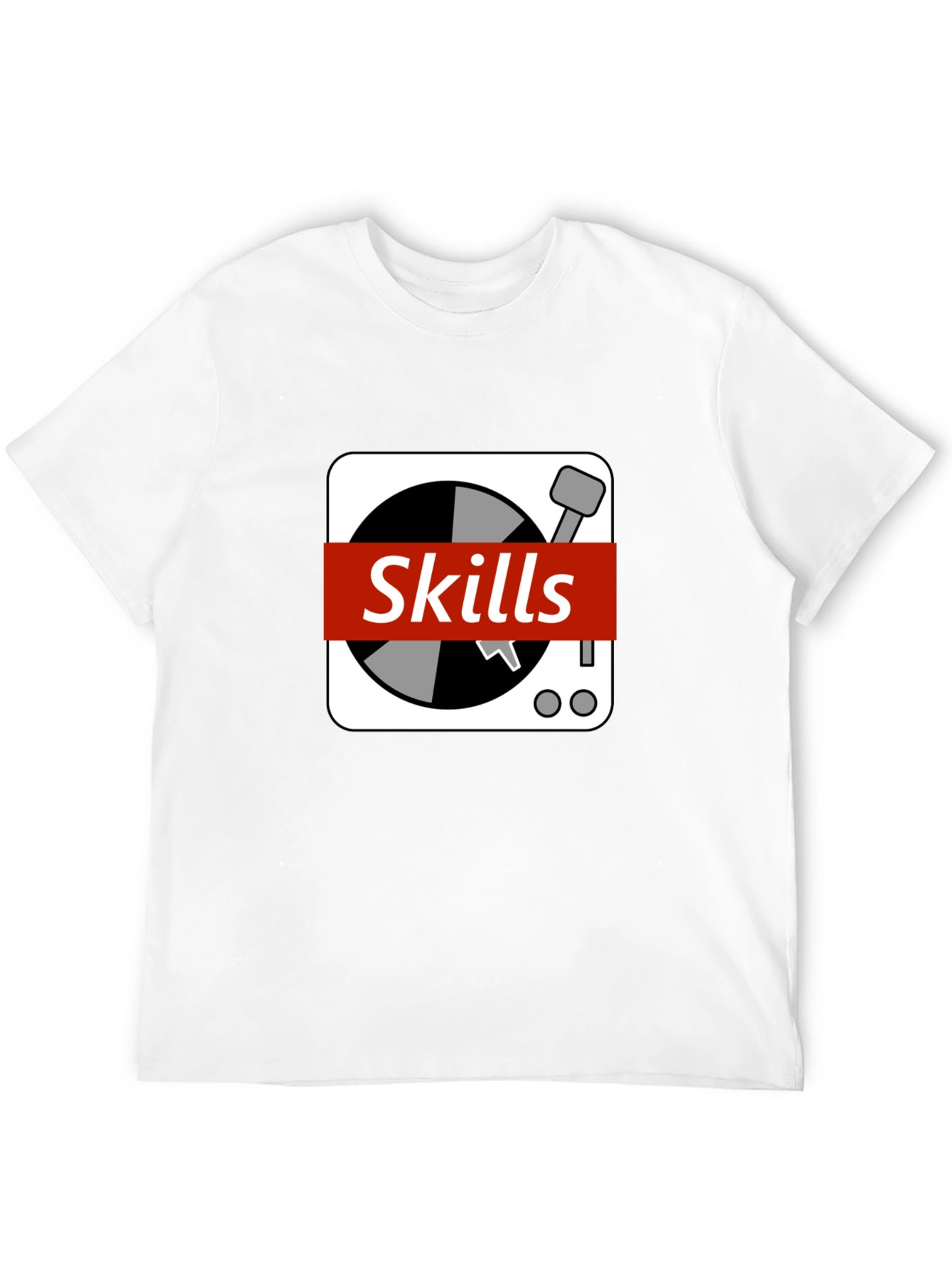 Black Skills DJ Turntable Graphic T-Shirt - Black view 12