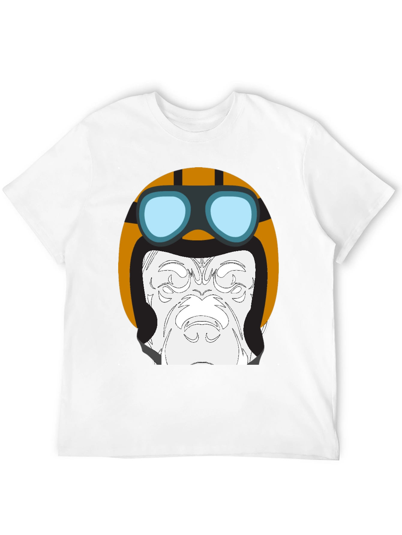 Black Cool Pilot Gorilla Graphic T-Shirt view 12