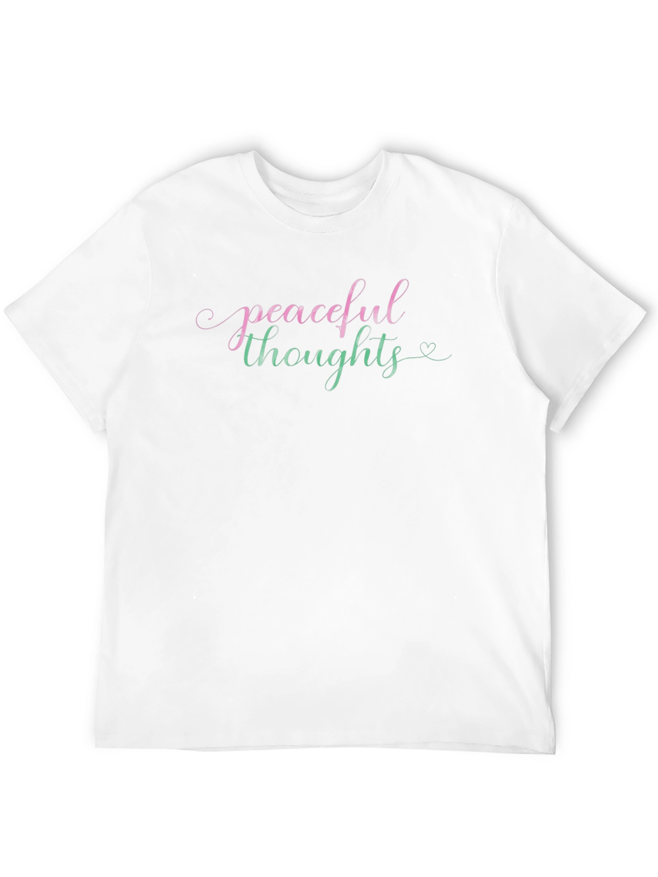Black Peaceful Thoughts Graphic T-Shirt view 12