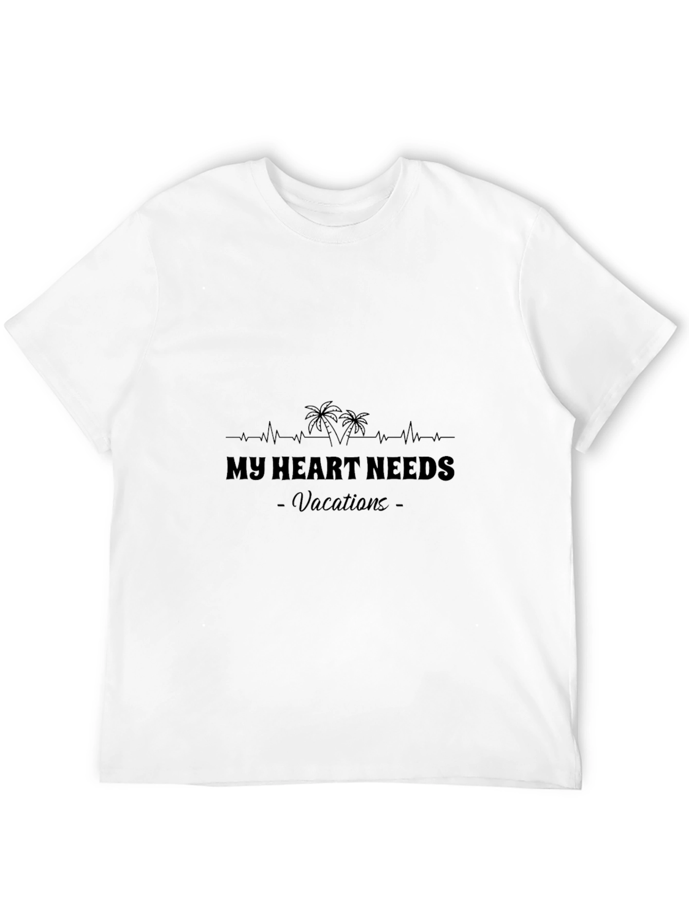 Black My Heart Needs Vacations T-Shirt view 12