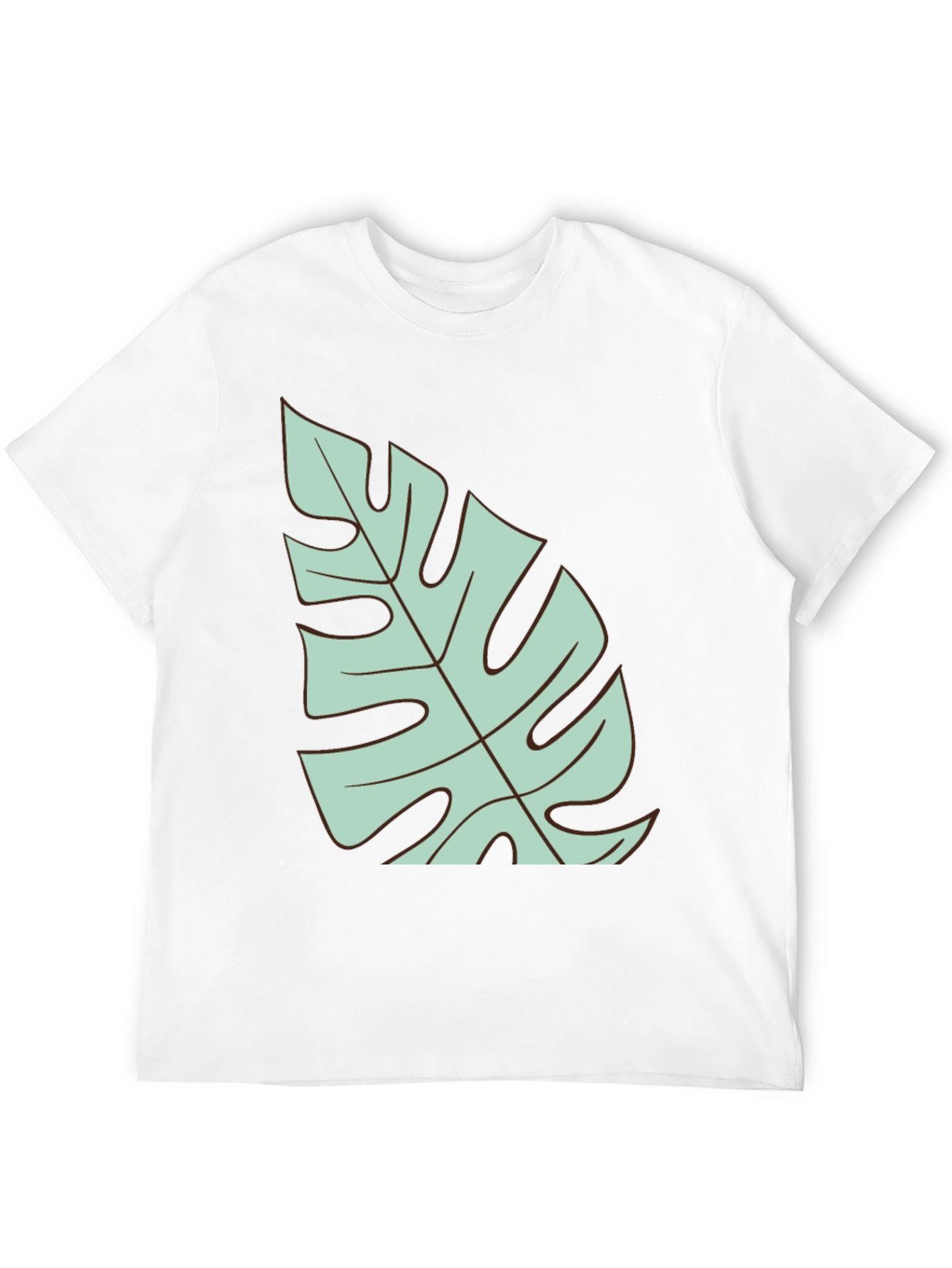 Black Tropical Monstera Leaf Graphic T-Shirt - Black view 12