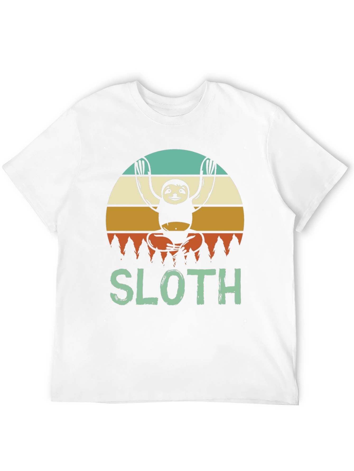 Black Meditating Sloth Graphic T-Shirt view 12