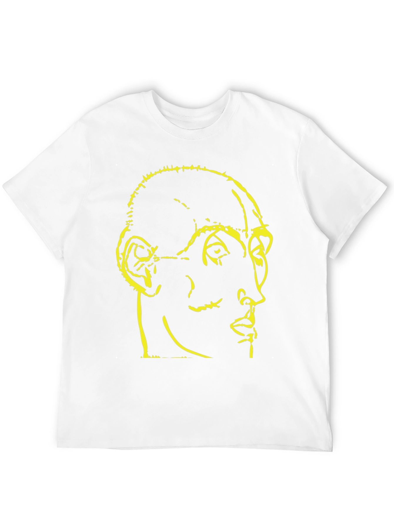 Black Abstract Face Graphic Black T-Shirt view 12