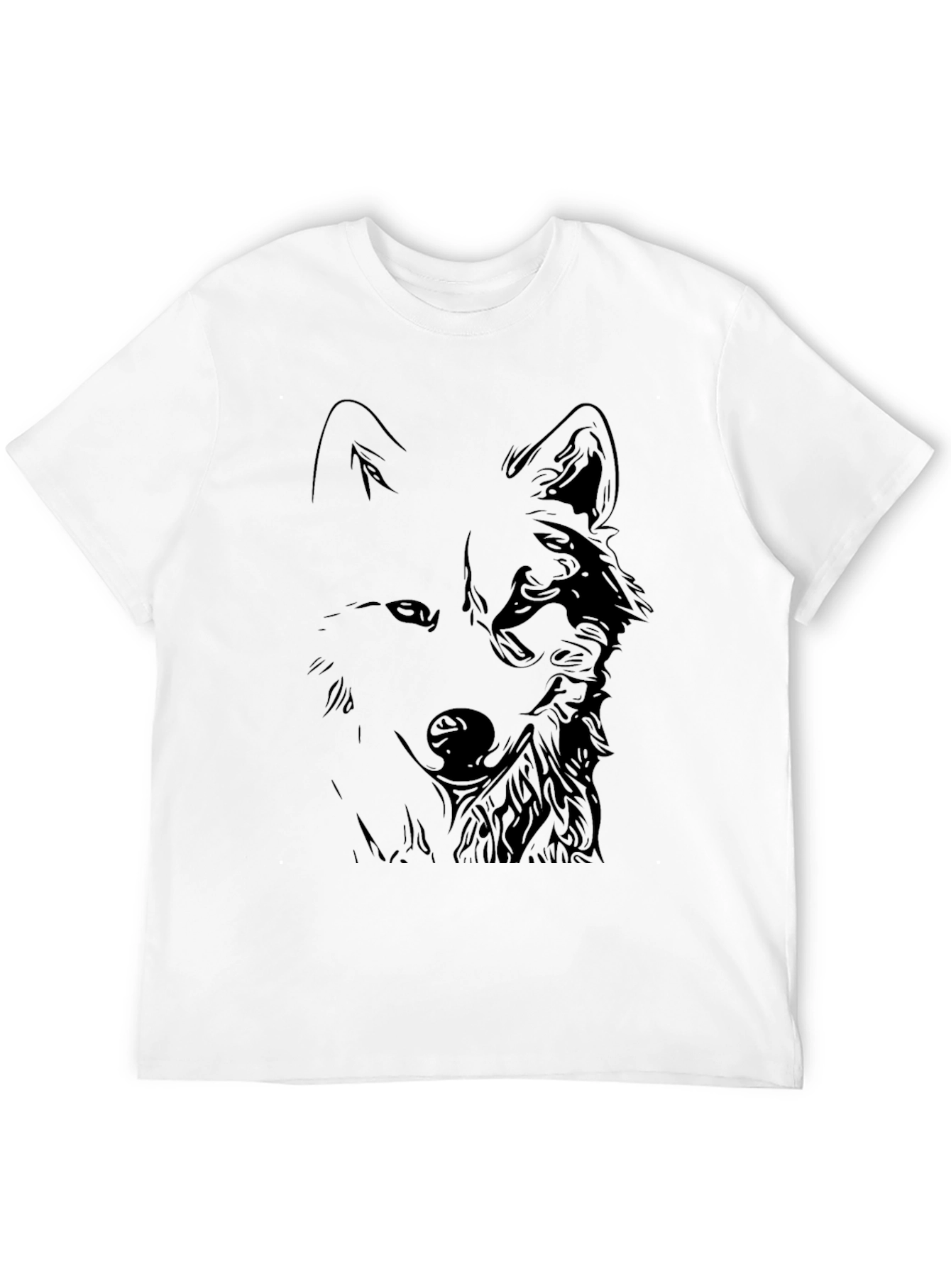 Black Black Wolf Graphic Tee - Stylish Men's T-Shirt view 12