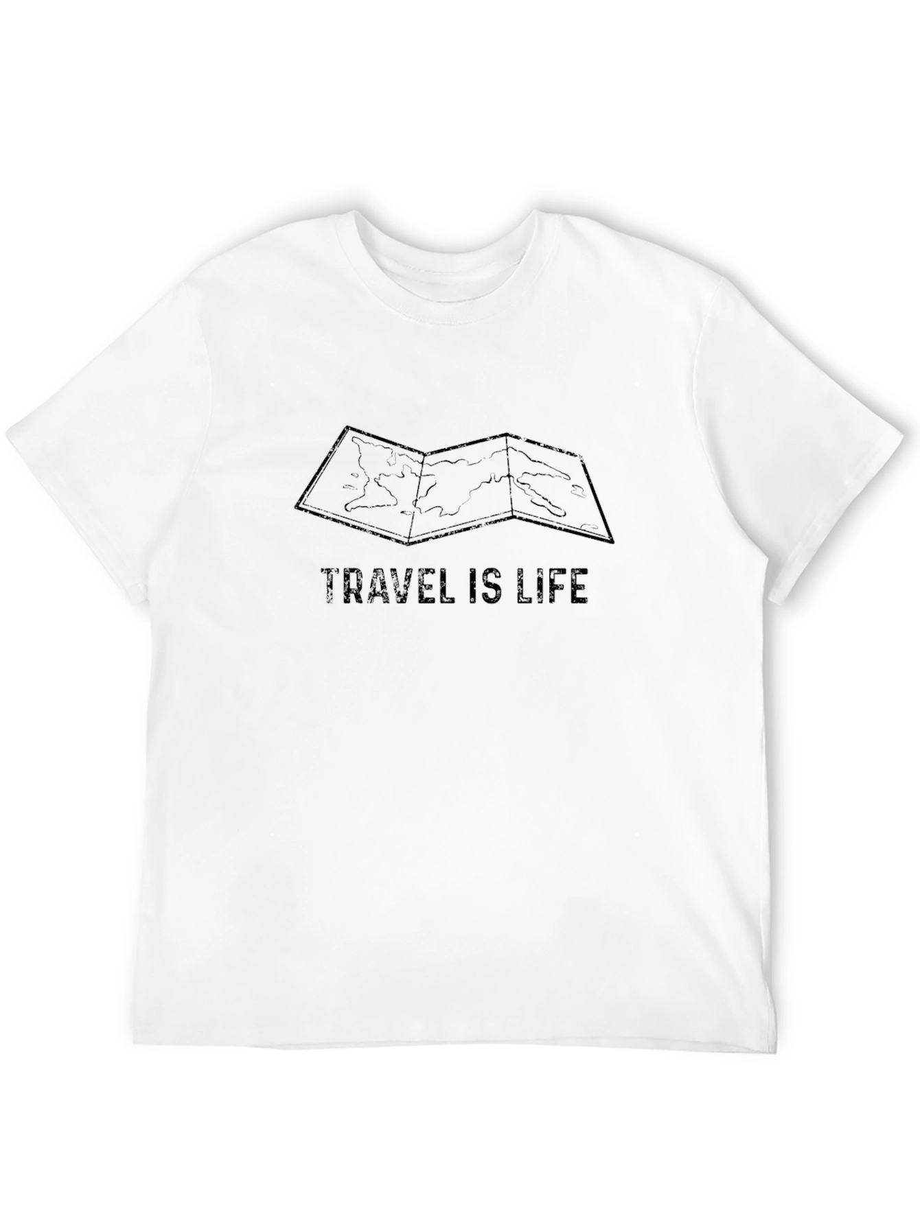 Black Travel Is Life Black Graphic T-Shirt view 12