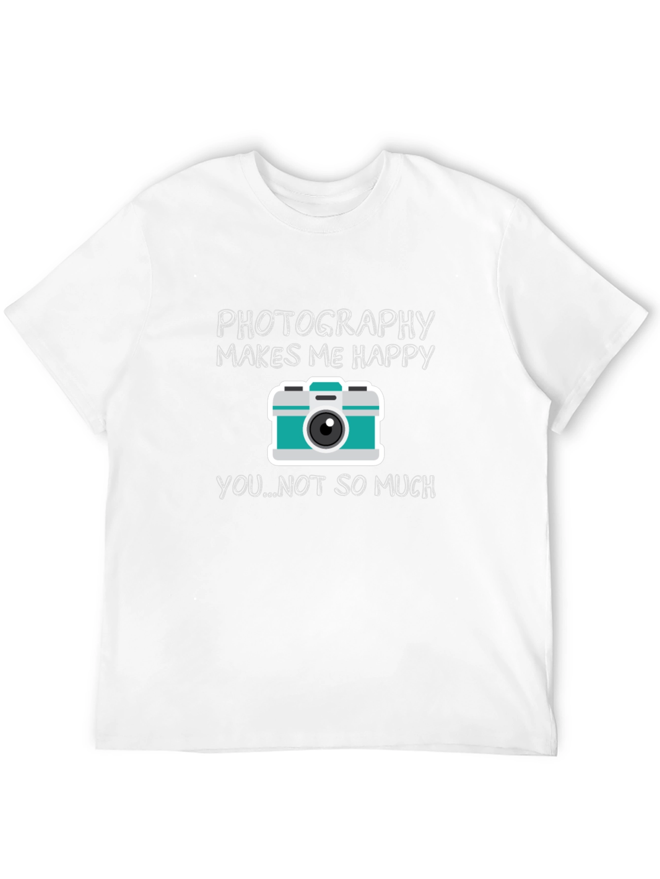 Black Funny Photography T-Shirt - Makes Me Happy view 12