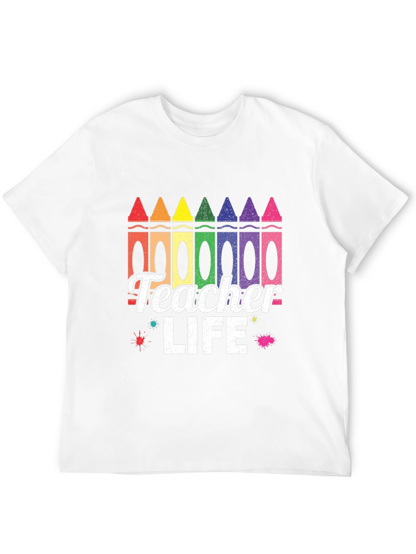 Black Teacher Life Crayon T-Shirt view 12