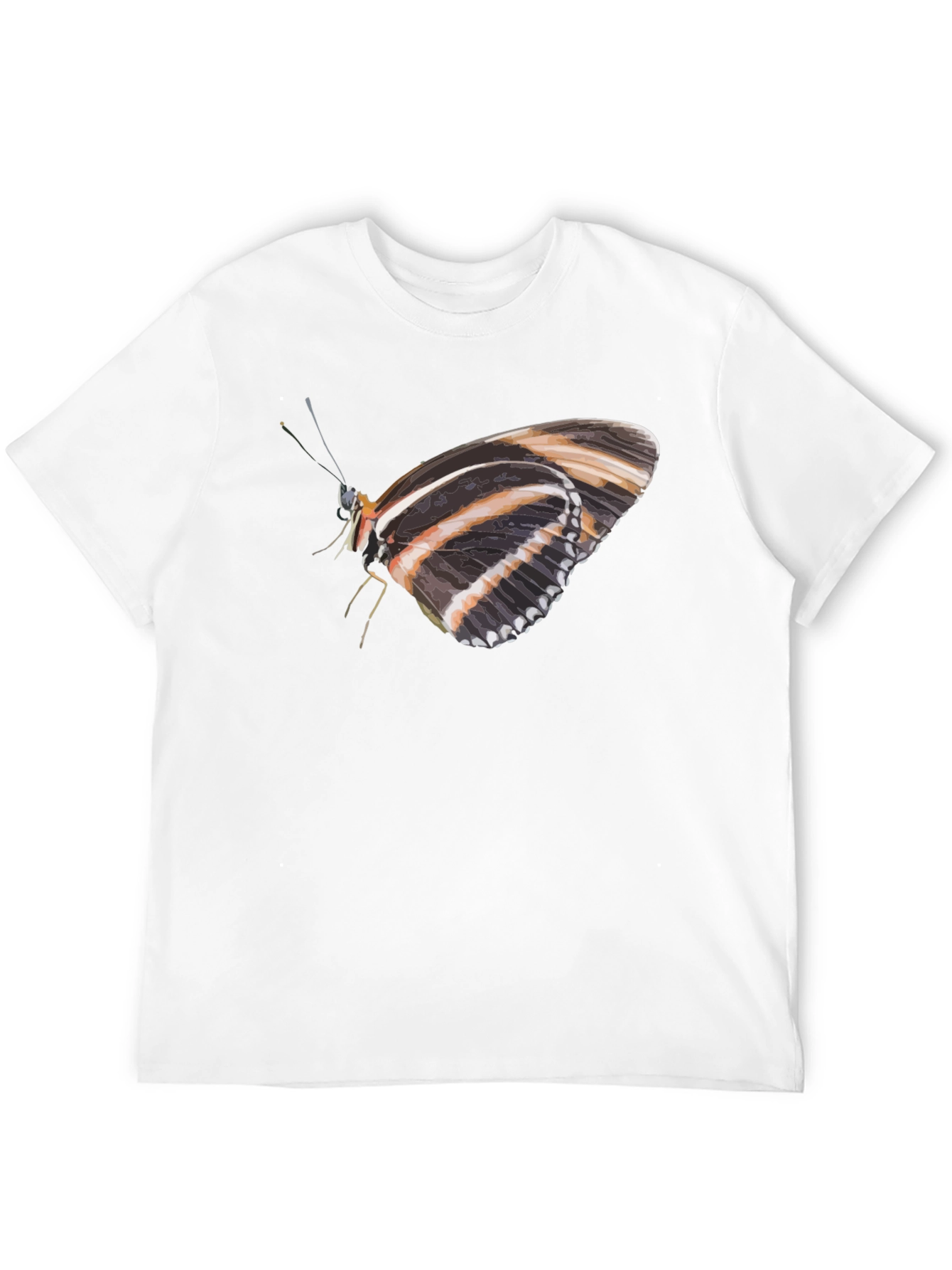 Black Butterfly Print Black T-Shirt view 12