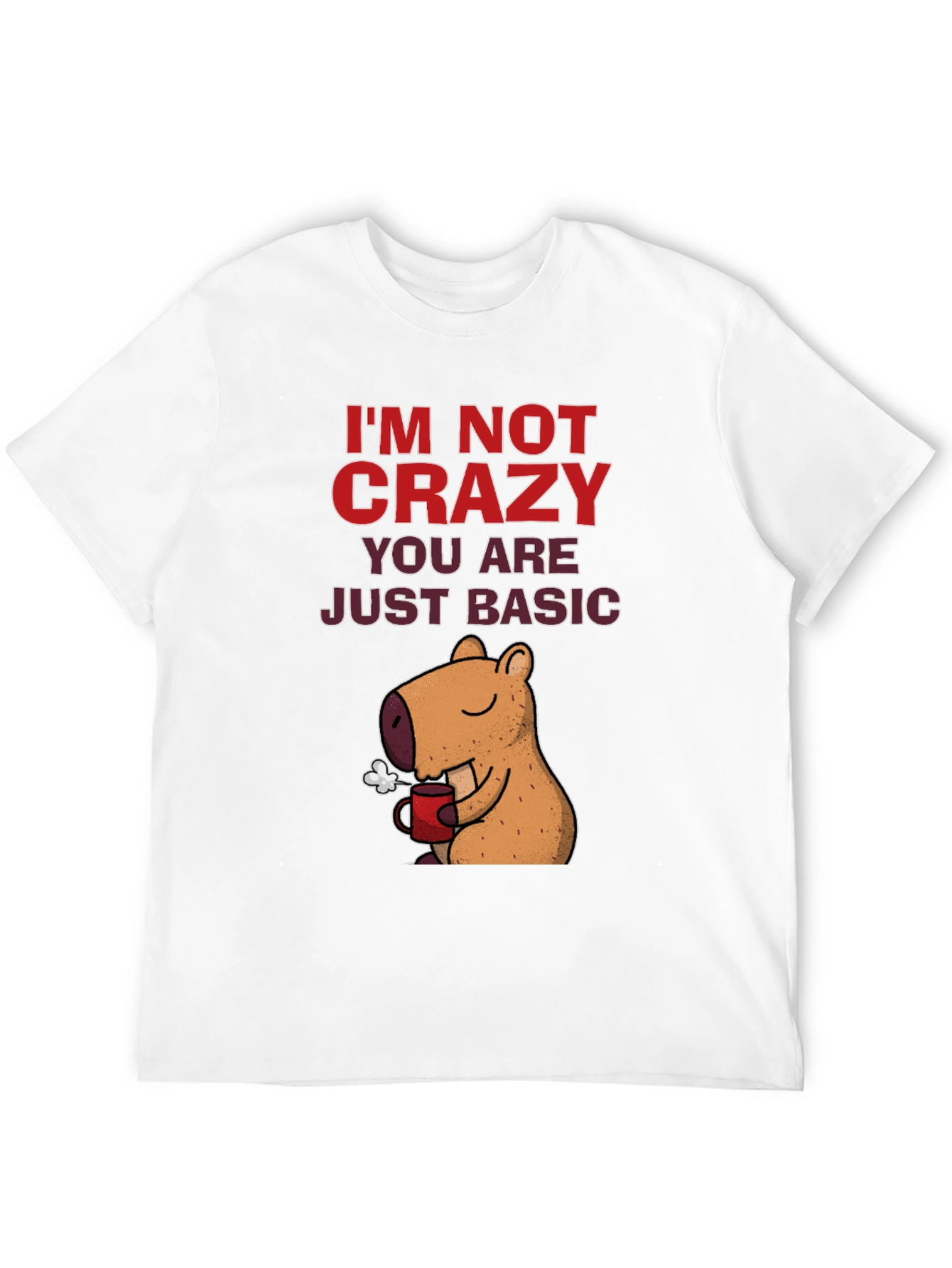 Black I'm Not Crazy Capybara T-Shirt view 12