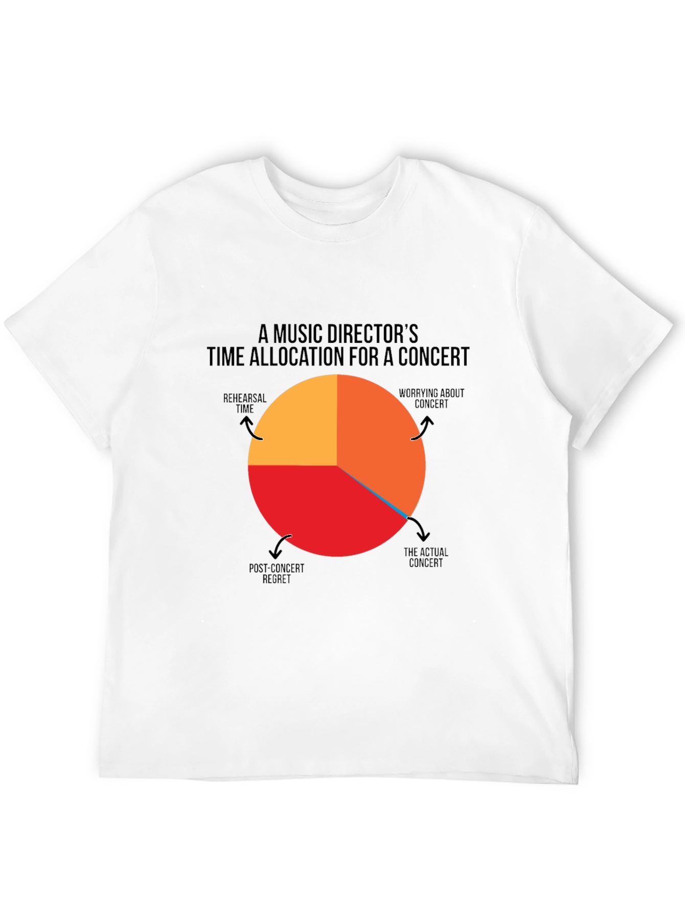 Black Music Director Time Allocation Concert T-Shirt view 12