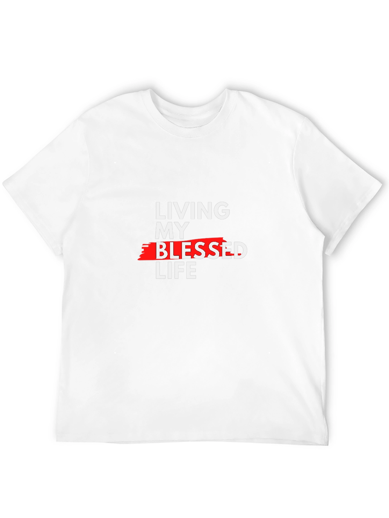 Black Blessed Life Graphic Tee - Black Cotton T-Shirt view 12