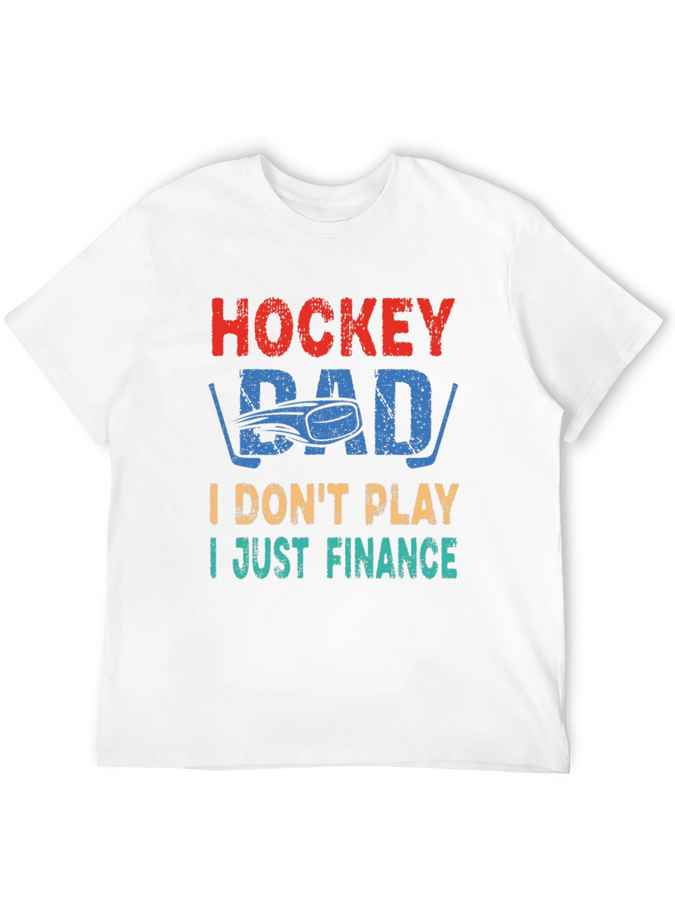 Black Hockey Dad T-Shirt - I Just Finance view 12